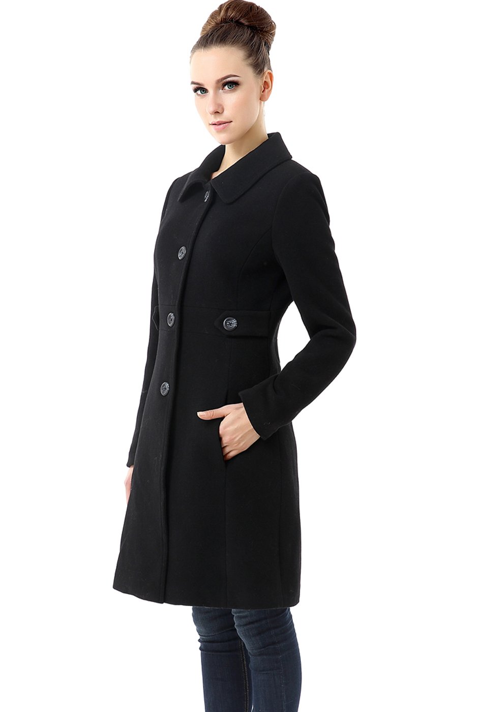 BGSD Women's Heather Wool Blend Walking Coat - Lightweight, Warm & Stylish (Plus Size & Petite Available) - Perfect for Outdoor Activities, Travel & Fall/Winter Fashion
