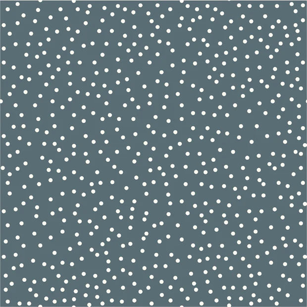 Premium Cotton Poplin Fabric - Steel Blue with White Dots | Soft & Breathable Material for Dresses, Shirts & DIY Sewing Projects | Perfect for Summer Fashion & Home Decor