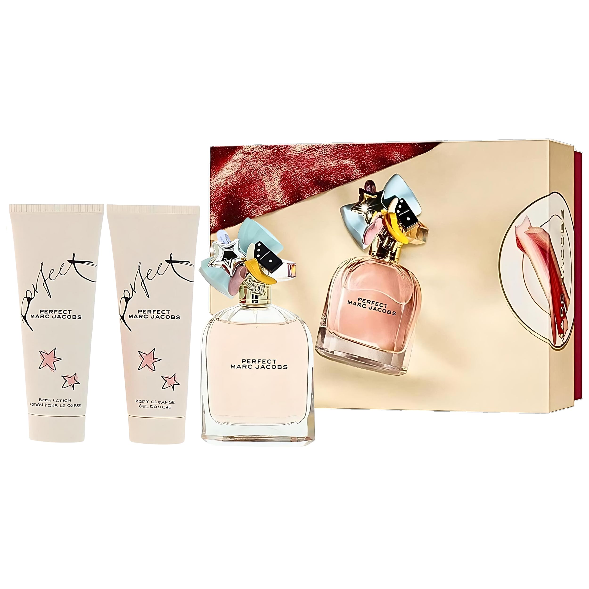 Marc Jacobs Perfect 3-Piece Gift Set for Women - Luxury Fragrance, Body Lotion & Shower Gel - Ideal for Birthday, Anniversary & Holiday Gifts