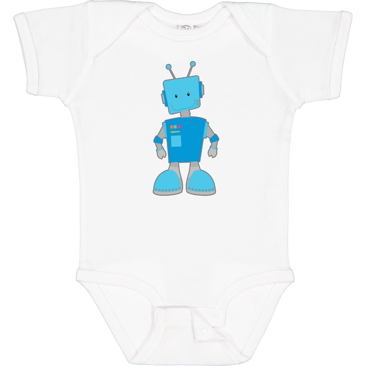 Inktastic Blue Robot Baby Bodysuit - Soft Cotton Cute Infant Onesie for Boys & Girls - Perfect for Playdates, Photo Shoots & Everyday Wear