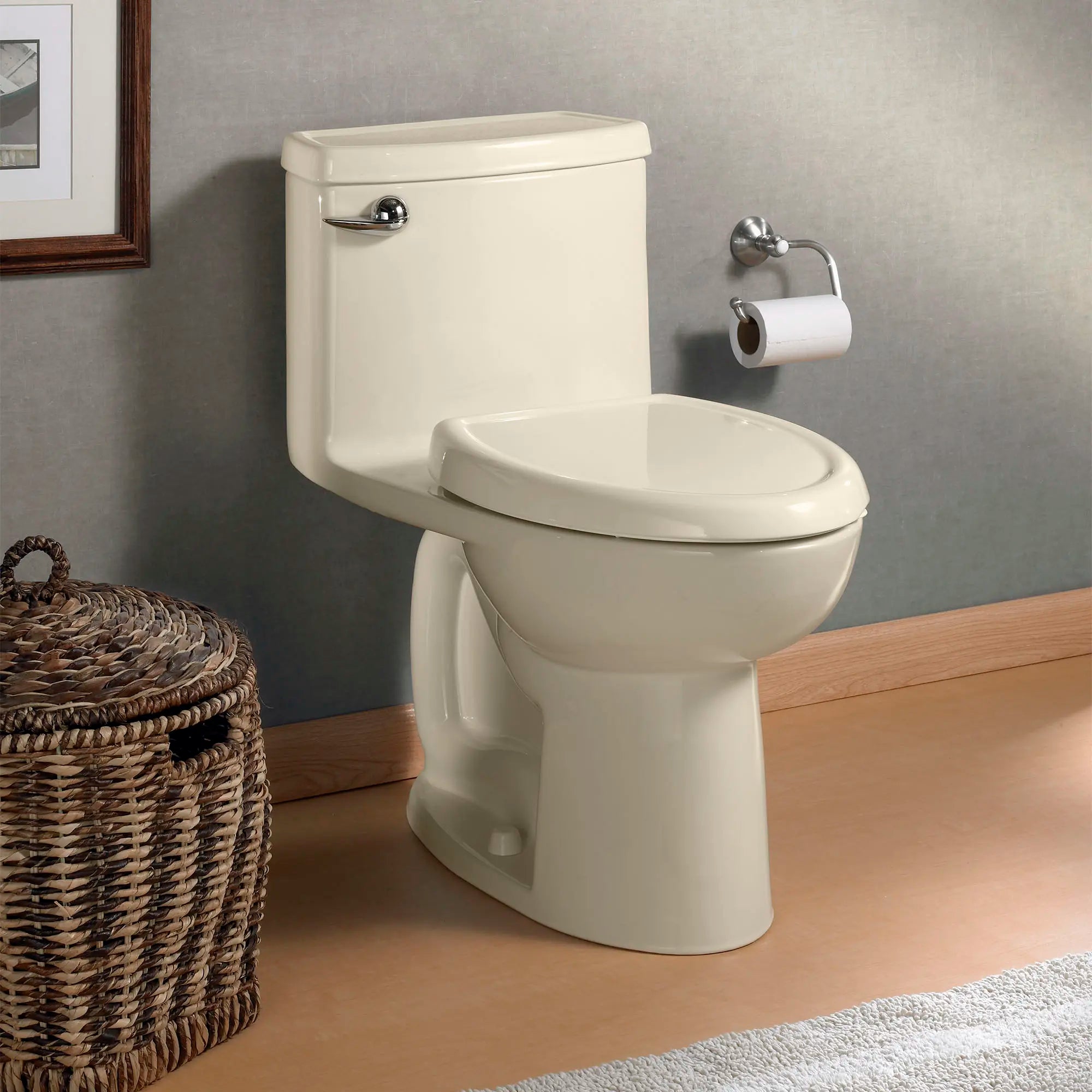 Compact Cadet® 3 One-Piece 1.28 GPF/4.8 LPF Elongated Toilet with Soft-Close Seat - Water-Saving Chair Height Design for Small Bathrooms & Powder Rooms