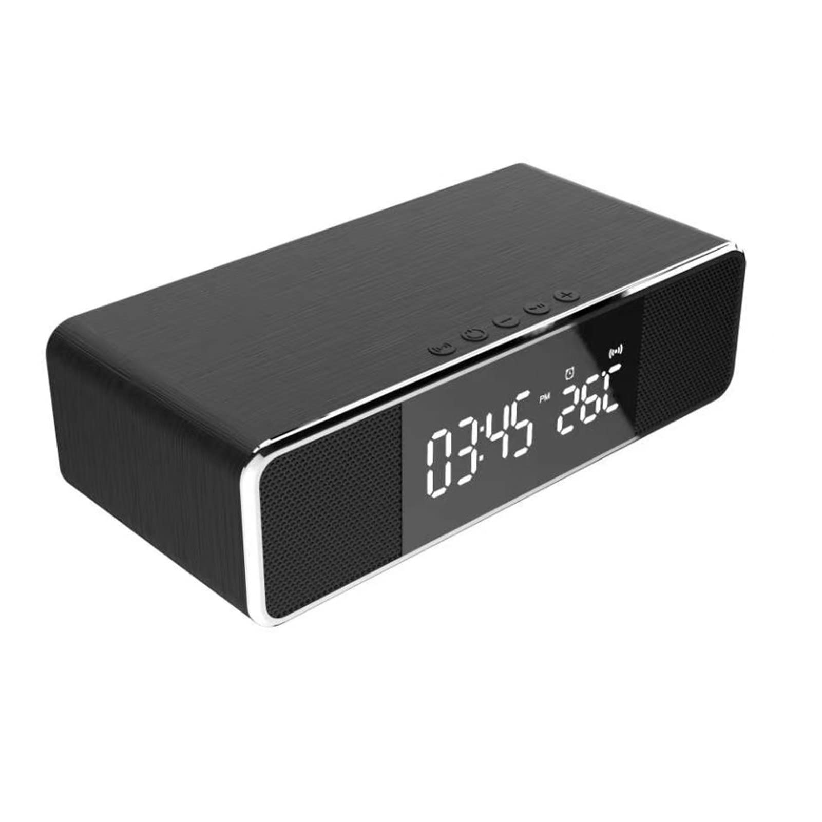 Digital Alarm Clock with USB Charging & Temperature Display - 5W Fast Charging for Phone/Headset, 3 Alarms, 12/24H LED Mirror Screen - Perfect for Bedroom, Desk & Office Use