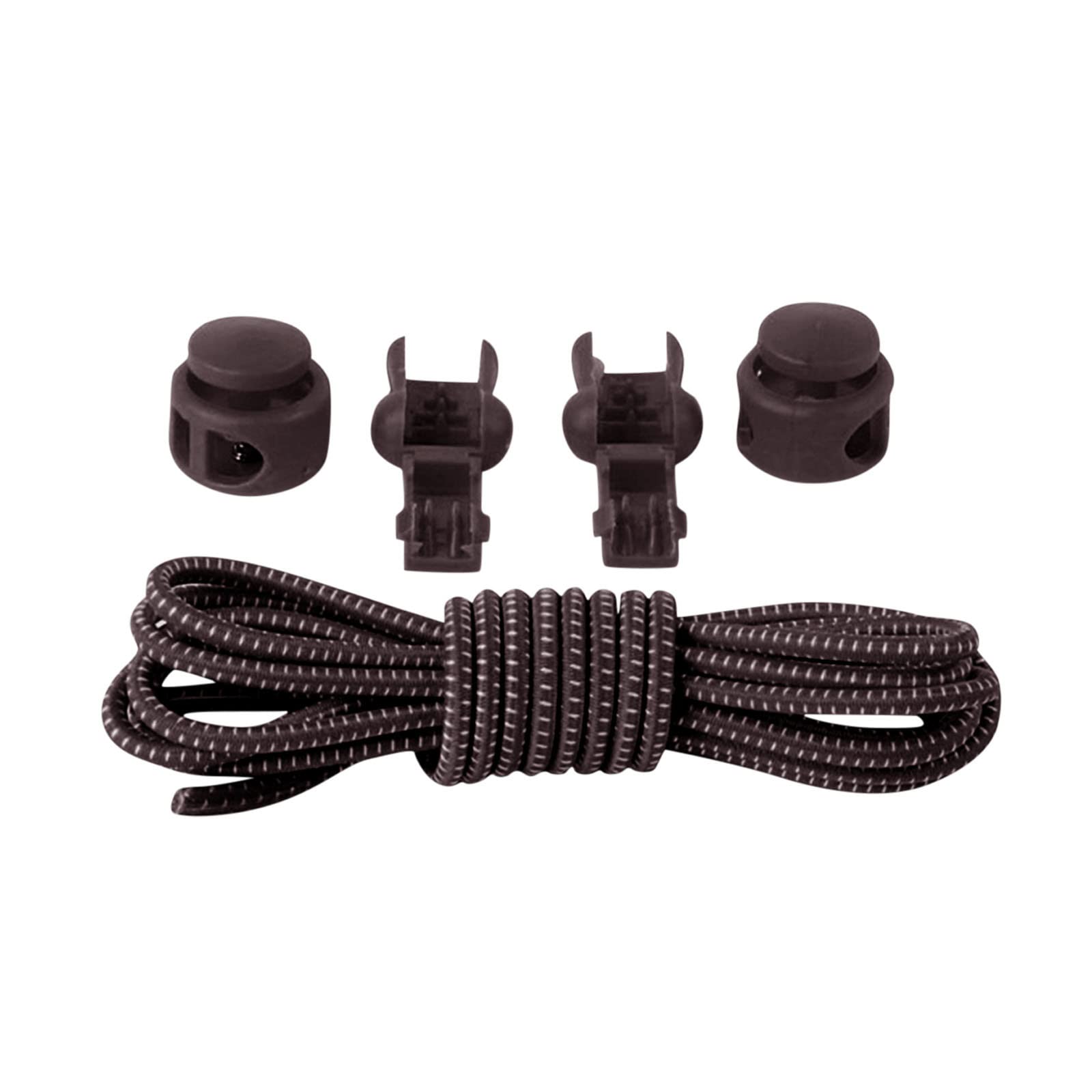 HTDBKDBK 1 Pair No Tie Elastic Shoelaces - Adjustable Tieless Rubber Laces for Running, Walking & Sports Shoes - Perfect for Kids, Adults & Seniors with Mobility Issues