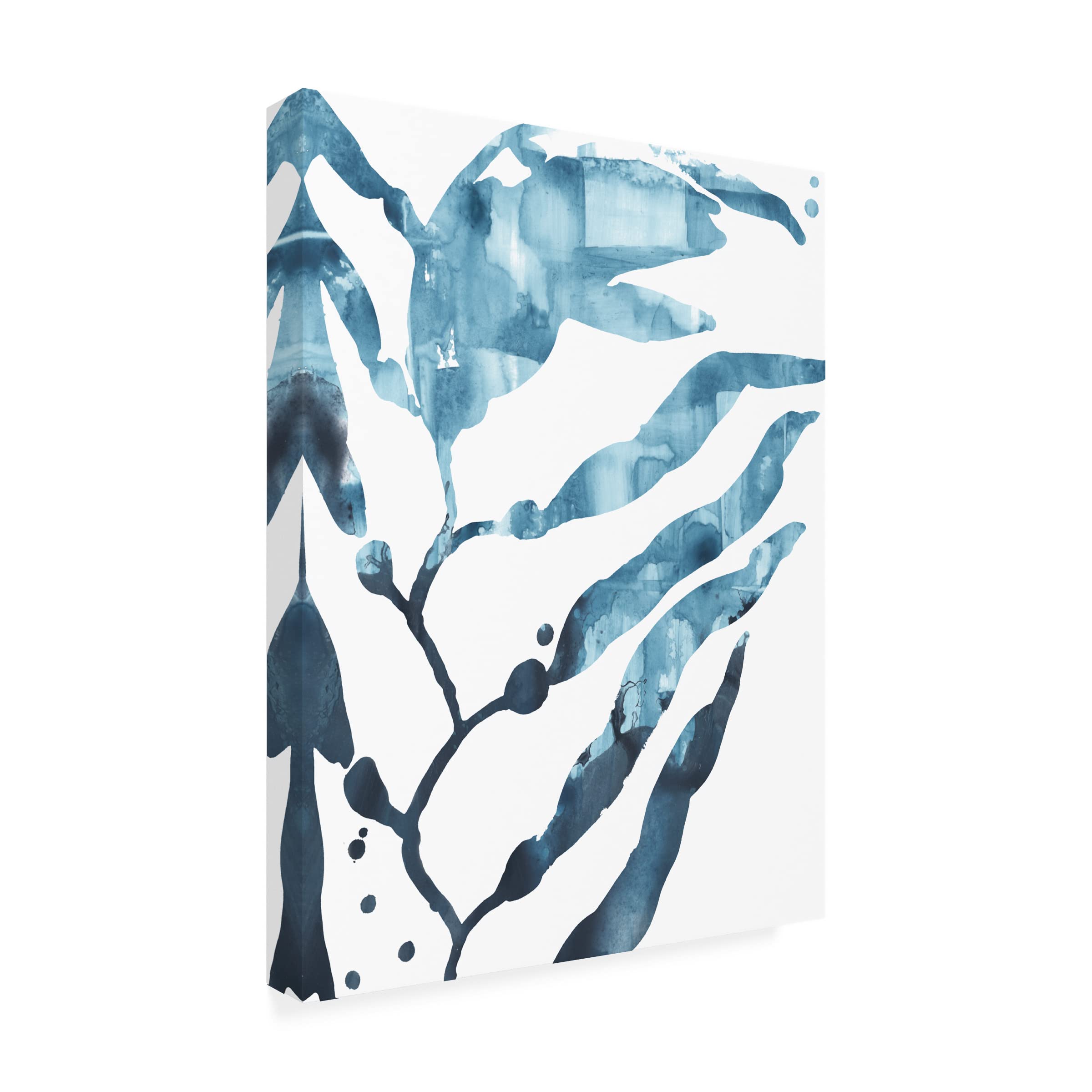Trademark Fine Art 'Inkwash Kelp I' Canvas Wall Art by June Erica Vess - Modern Ocean Inspired Painting for Living Room, Bedroom & Office Decor