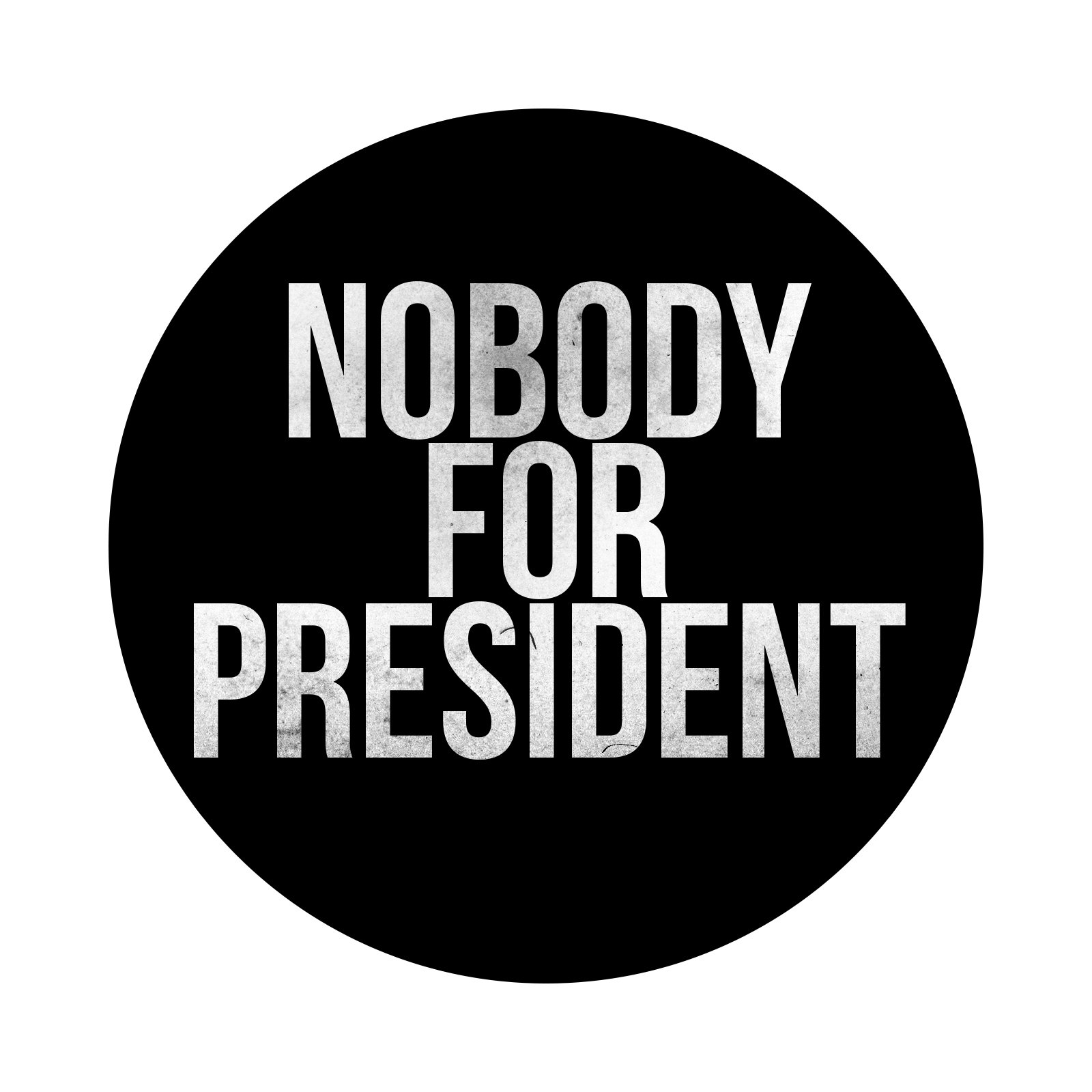 Nobody For President Guitar Pickguard Sticker - 4x4 Inches - Decorative Guitar Accessory for Electric & Acoustic Guitars - Perfect for Musicians, Bands & Music Lovers