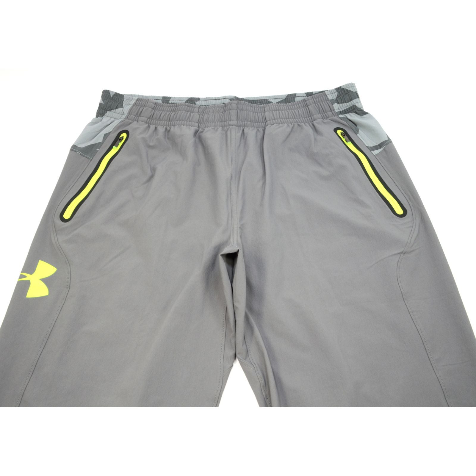 New Under Armour Fitted Combine Training Pants for Men - Tundra Gray, Size XL | Moisture-Wicking Gym & Workout Joggers for Running, Training & Sports