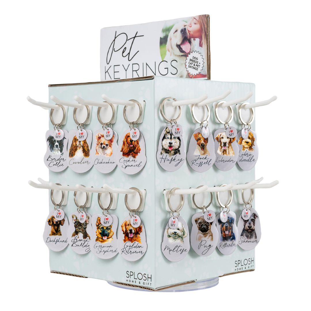 Crazy Cat Lady Pet Keychain - Splosh Cute Cat Keyring for Cat Lovers - Perfect Gift for Cat Owners & Pet Enthusiasts - Use for Keys, Bags, or as a Fun Accessory