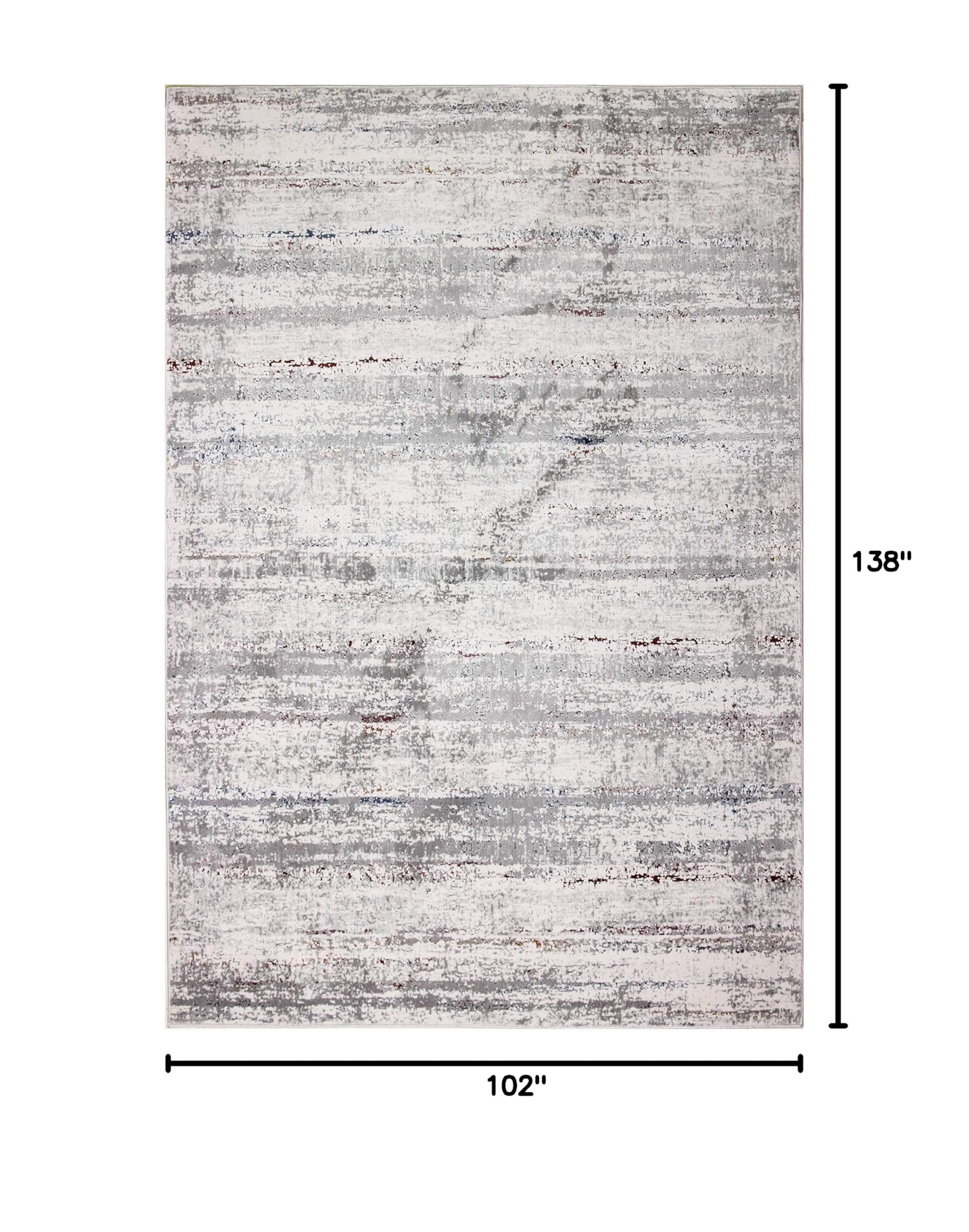 Luxury Bashian Collection Area Rug - 8.6' x 11.6' Power Loom Polyester Runner Rug for Entryway, Living Room, Bedroom - Soft Ivory Home Decor Carpet - Perfect for Modern Housewarming Gifts & Cozy Interior Design