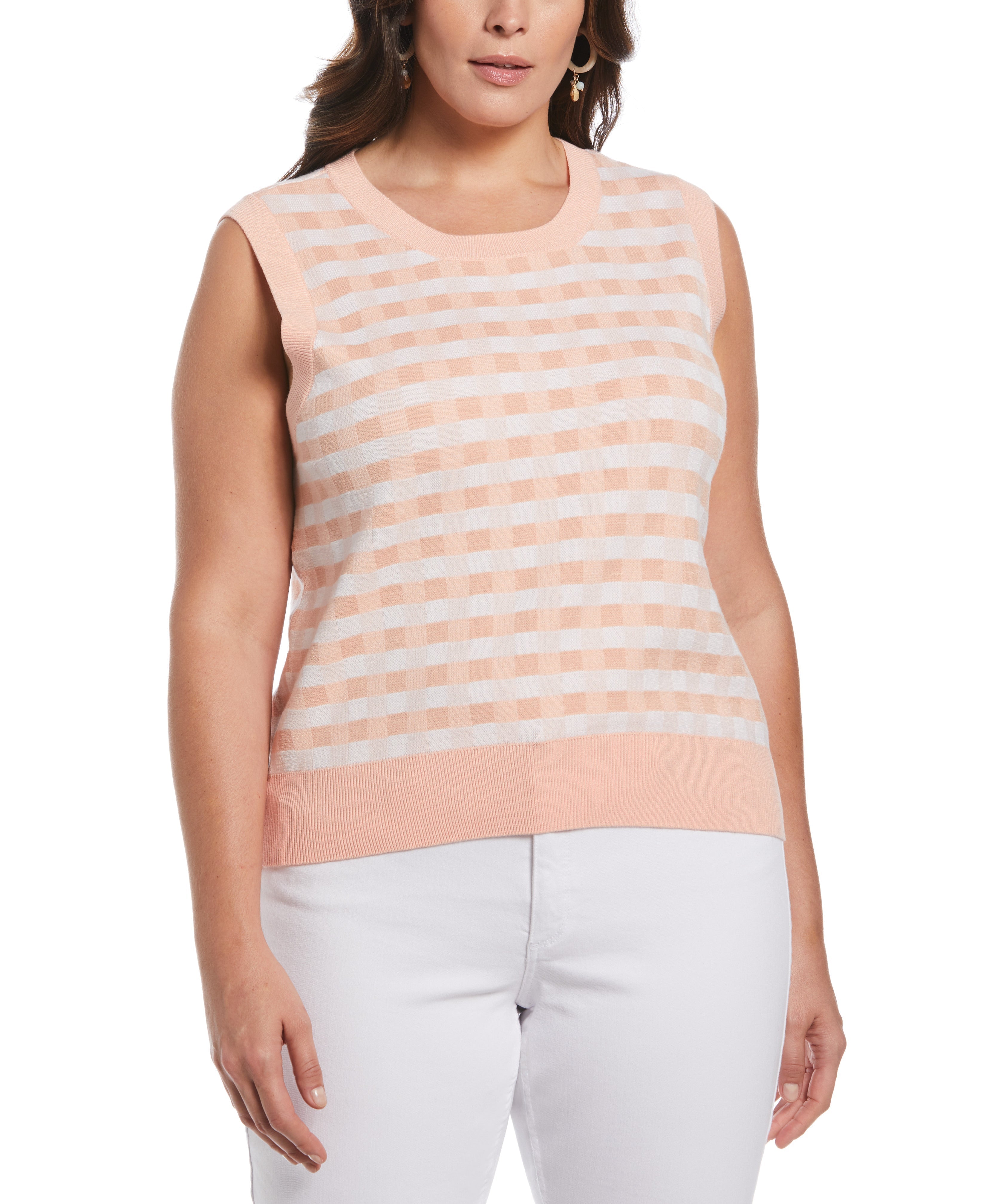 Plus Size Sweater Tank Tops for Women - Soft & Comfortable Knit Sleeveless Pullover - Casual Summer Layering & Office Wear