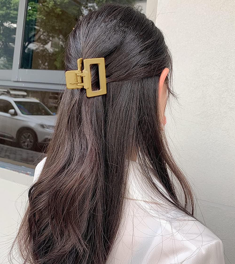 3 Pack Non-Slip Large Claw Hair Clips for Women - Strong Hold Hair Clips for Thin & Thick Hair (90s Retro Style) - Perfect for Updos, Ponytails & Everyday Hairstyles
