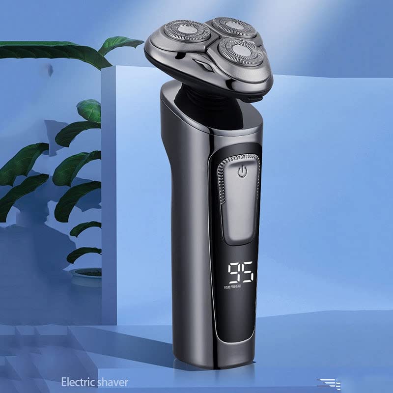 5-in-1 Rechargeable Electric Razor for Men - Wet/Dry Multifunctional Shaver with Hair & Nose Trimmer - Perfect for Travel, Home & Gym Use