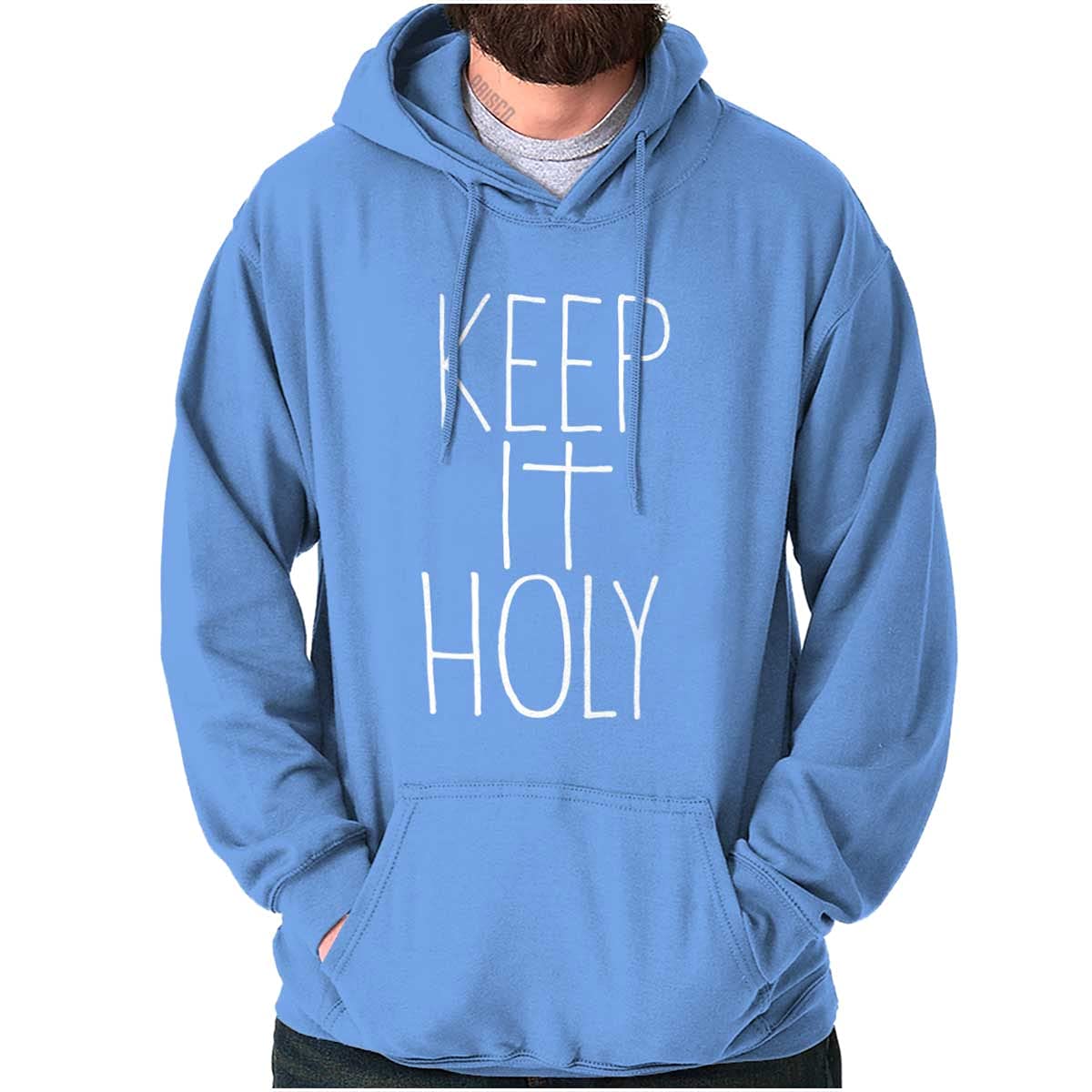 Keep It Holy Christian Faith Cross Hoodie Sweatshirt for Women & Men - Religious Apparel for Church, Bible Study & Everyday Wear
