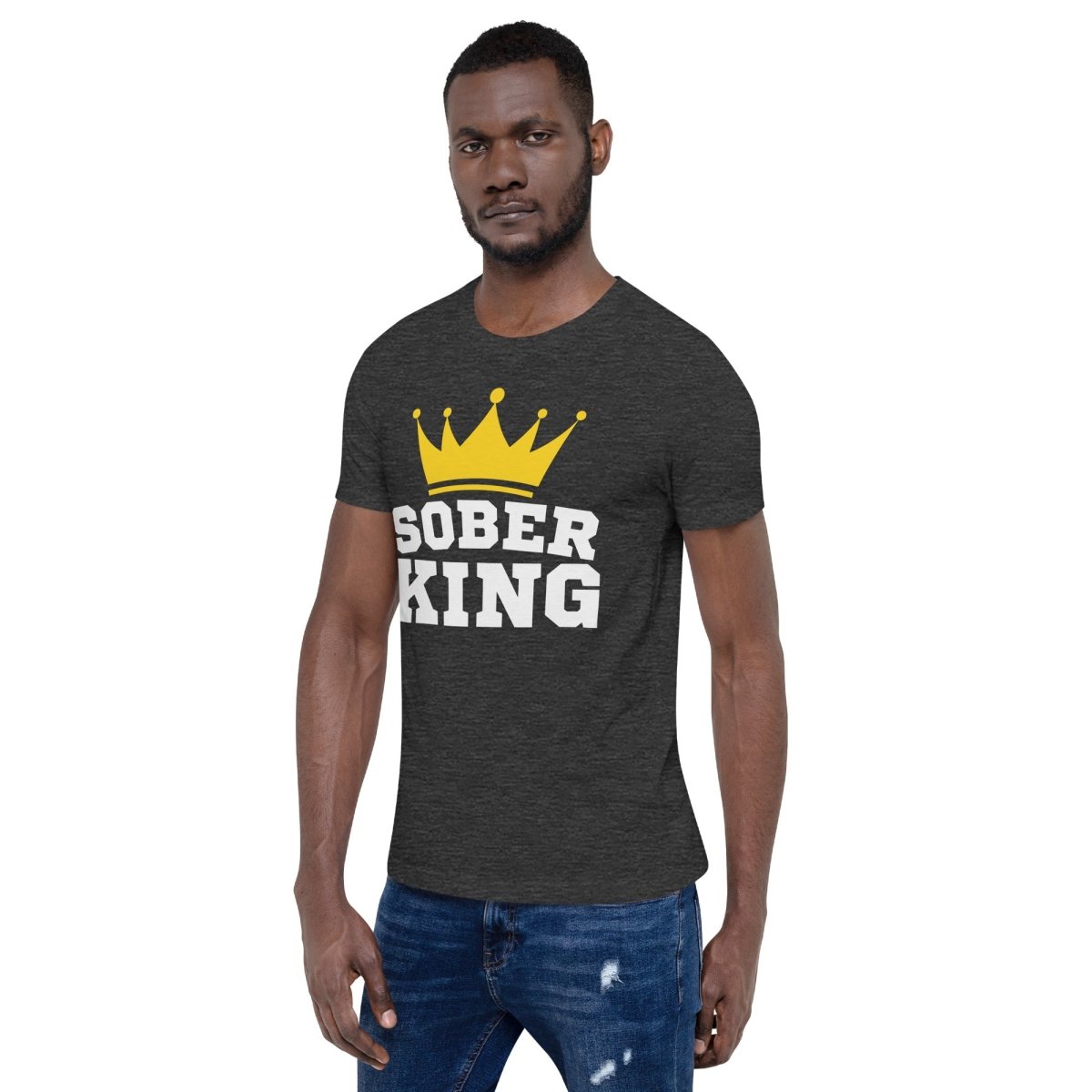 Sober King T-Shirt - Stylish Sobriety Apparel for Men & Women | Perfect for AA Meetings, Recovery Celebrations & Sober Life