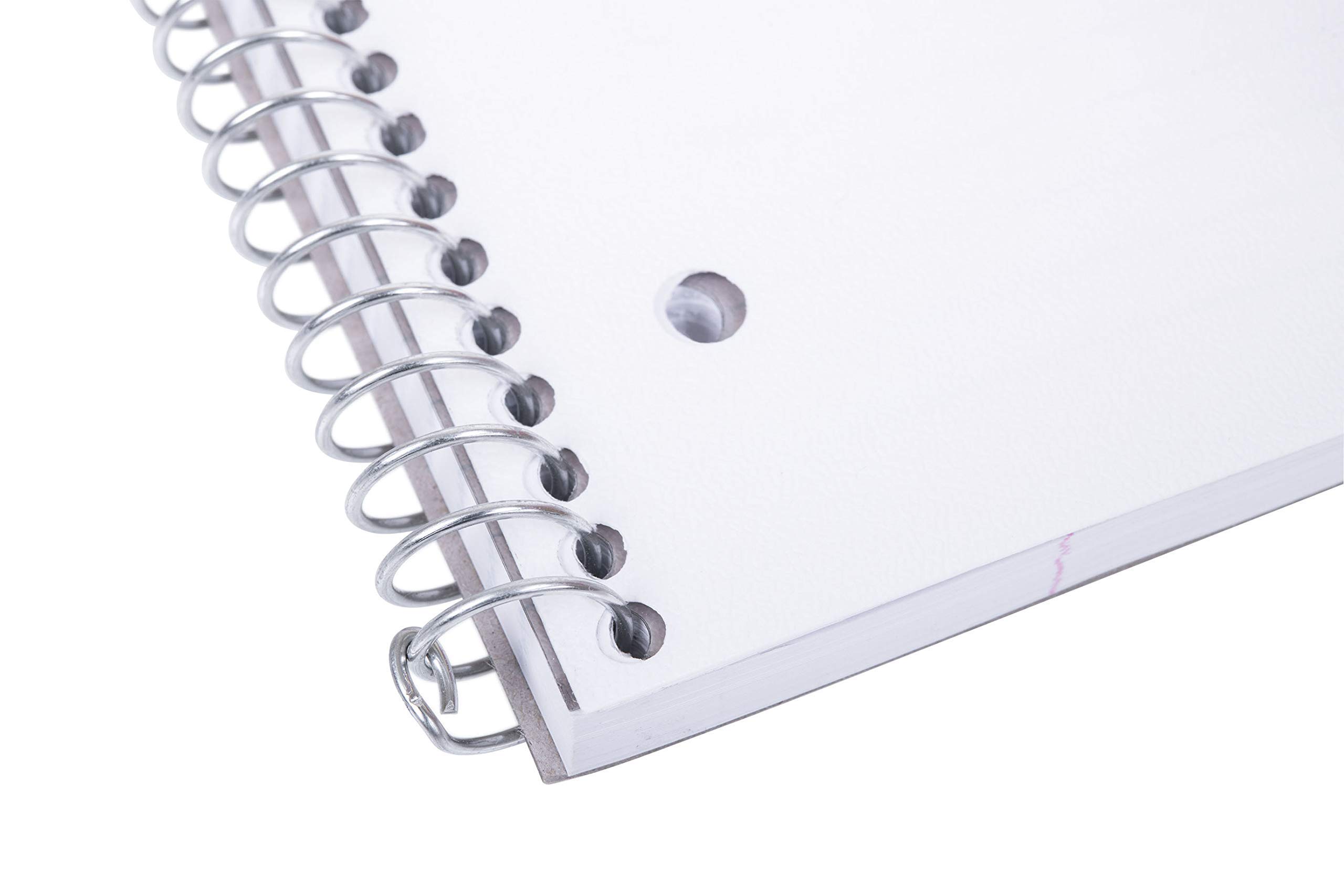 Mintra 1 Subject Spiral Notebook, 12-Pack College Ruled White Notebooks - 100 Sheets with Poly Pocket & Moisture Resistant Cover for School, Office, Business Professionals | Perfect for Note-Taking, Journaling & Meeting Notes