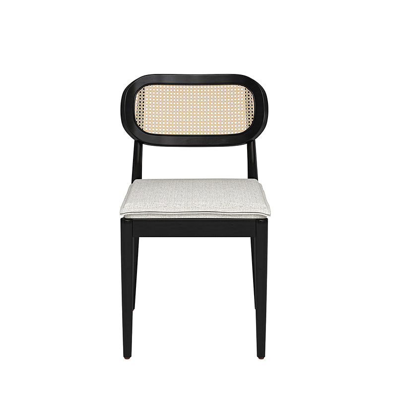 Konstantin Modern Solid Wood Dining Chairs with Rattan Backrest - Set of 2 - Perfect for Kitchen, Dining Room, and Breakfast Nook - Eco-Friendly Home Furniture