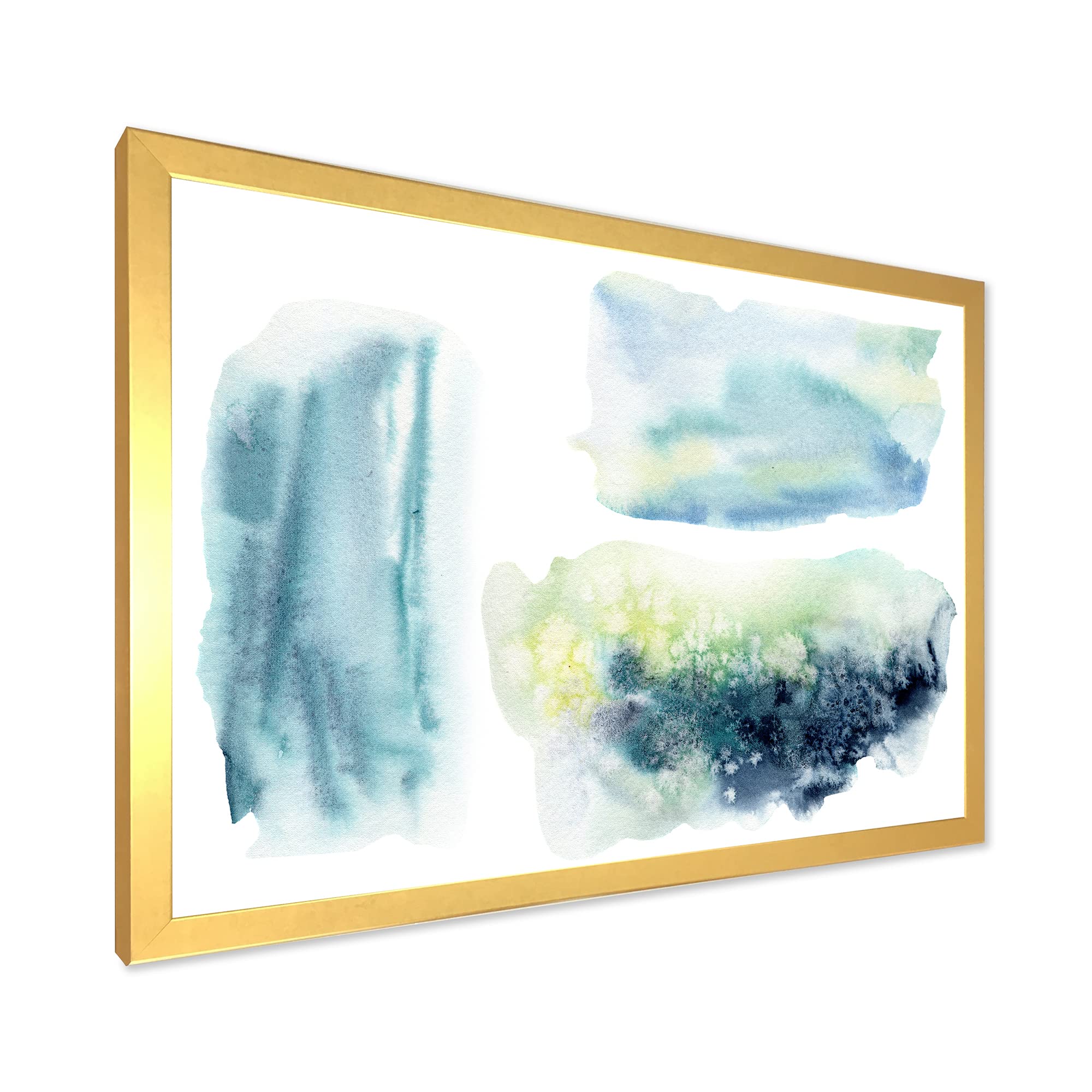 Underwater Abstract Clouds Modern Framed Wall Art - Contemporary Ocean Themed Canvas Painting for Living Room, Bedroom & Office Decor