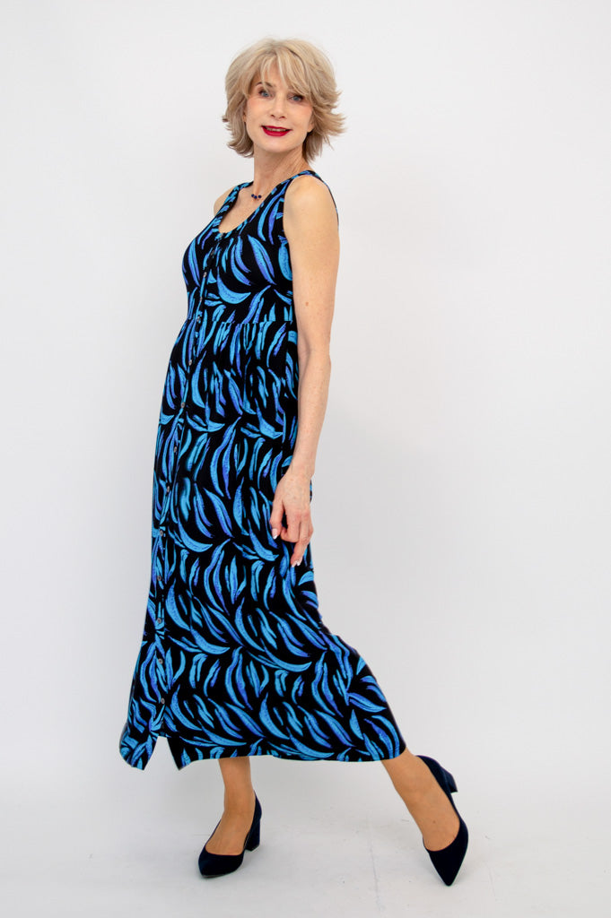 Liane N/S Dress - Stylish Bamboo Fabric Cuban-Inspired Flowy Dress for Women | Perfect for Beach Vacations, Summer Parties & Casual Outings