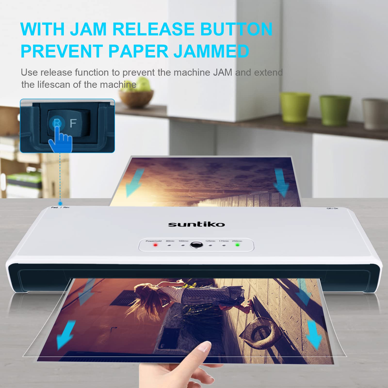 A3 Thermal Laminator Machine with 4 Rollers - Fast Warm-Up & Quick Laminating for Home, Office & School Use - Includes 10 Laminating Pouches - Perfect for Documents, Photos, ID Cards & Craft Projects