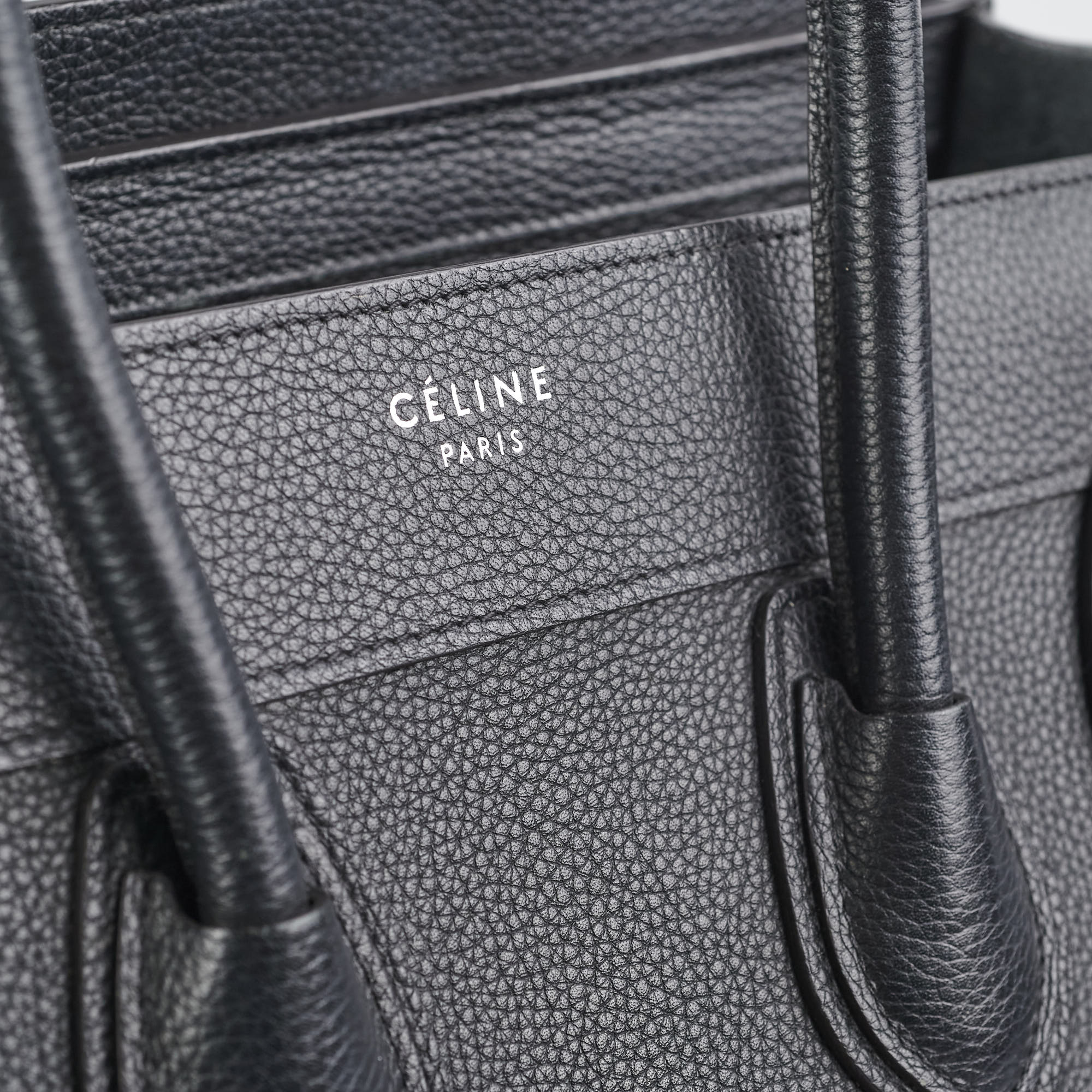Celine Micro Luggage Black Leather Crossbody Bag - Stylish & Compact Handbag for Women, Perfect for Work, Travel & Everyday Use