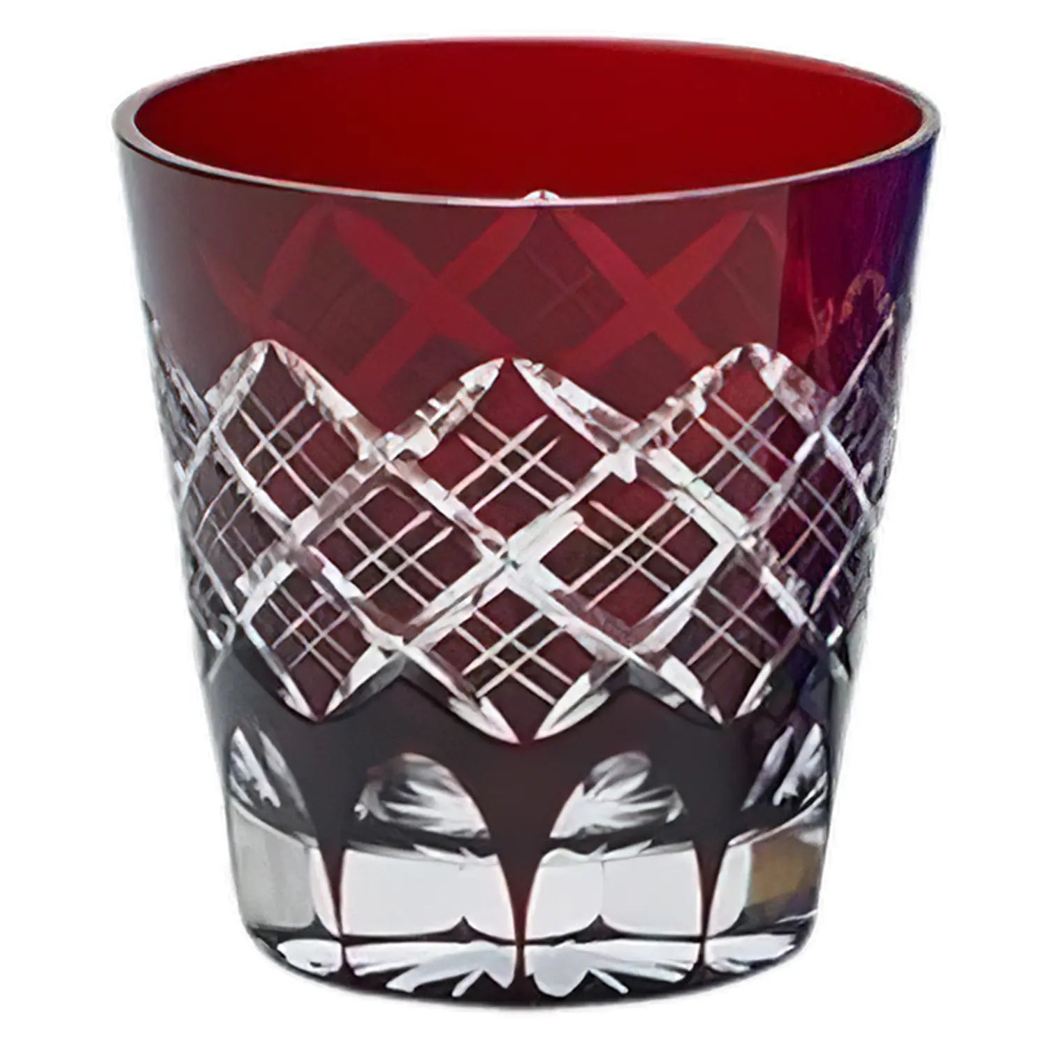 Kimoto Glass Tokyo Edo Kiriko Old Fashioned Whiskey Glass - Handcrafted Layered Yarai Design for Cocktails, Bourbon & Scotch - Perfect for Home Bar, Gifts & Special Occasions