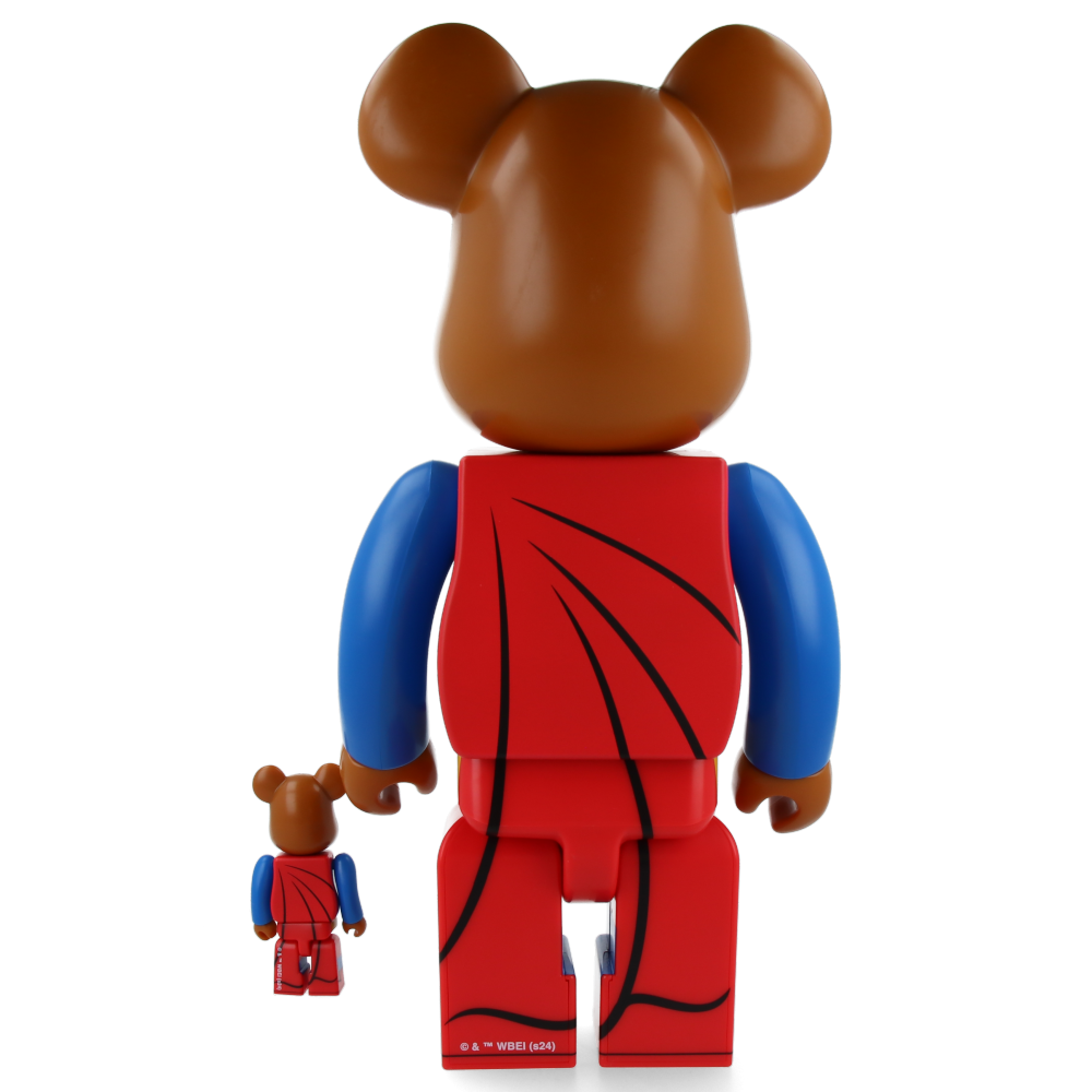 Tom and Jerry as Superman Bearbrick 400% & 100% Collectible Vinyl Art Toy - Perfect for Anime Fans, Home Decor, and Gift Giving