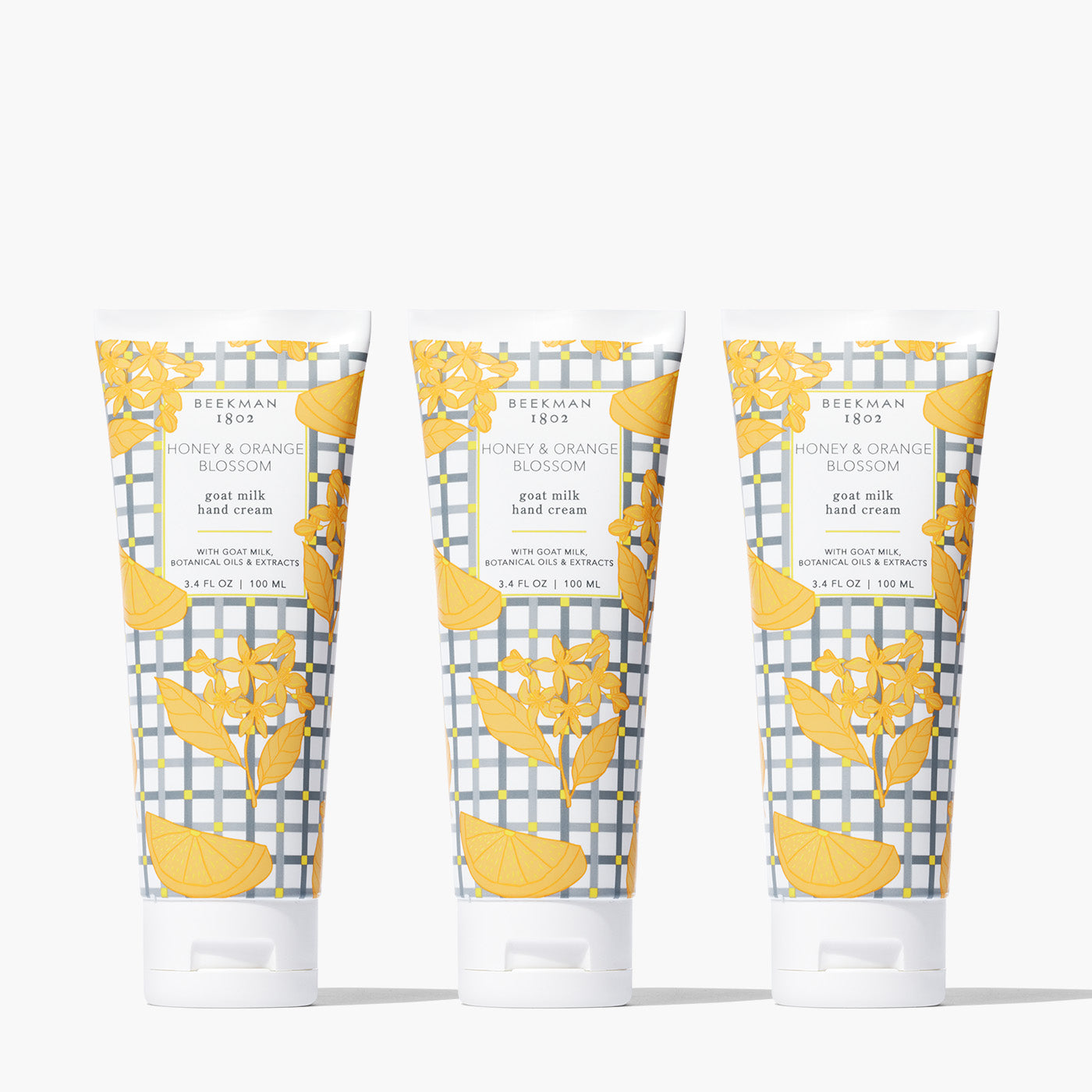 Organic Honey & Orange Blossom Goat Milk Hand Cream Set - 3 Pack for Dry Skin Care, Natural Moisturizer with Shea Butter - Perfect for Winter, Travel & Gift Giving