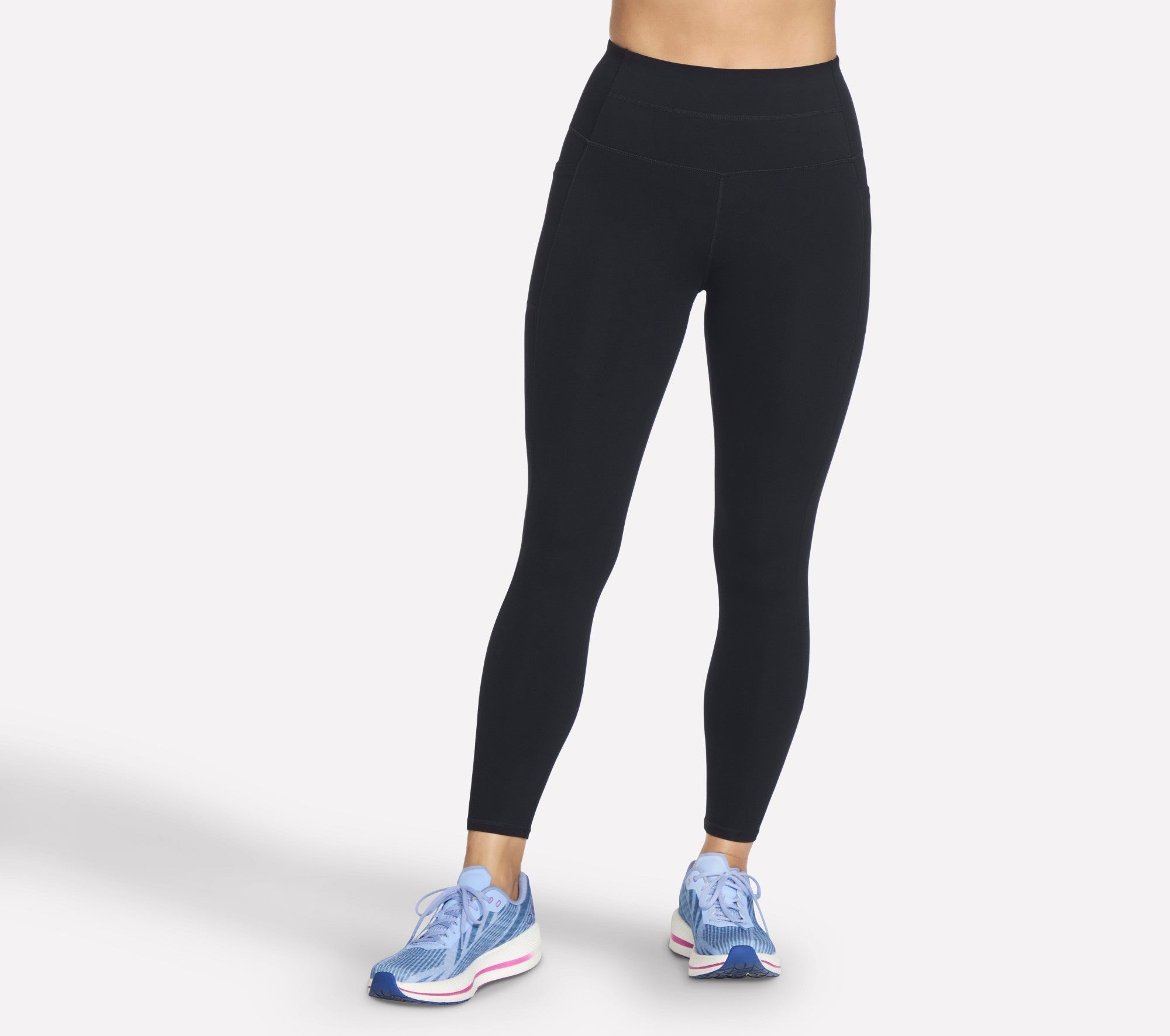 High Waist 7/8 Leggings for Women - Bold Black Yoga Pants - 0813B1 - Perfect for Yoga, Gym Workouts & Everyday Comfort