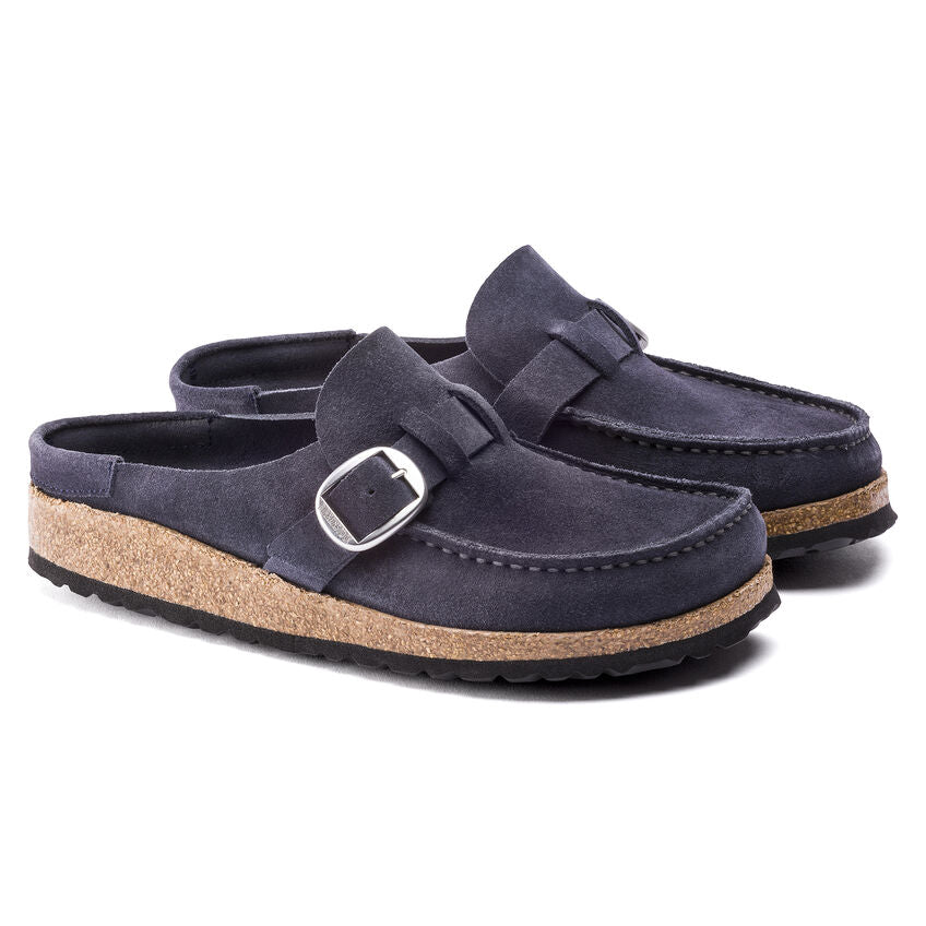 Birkenstock Buckley Suede Leather Clog in Navy Night - Comfortable Slip-On Shoes for Women & Men - Perfect for Home, Office & Casual Wear