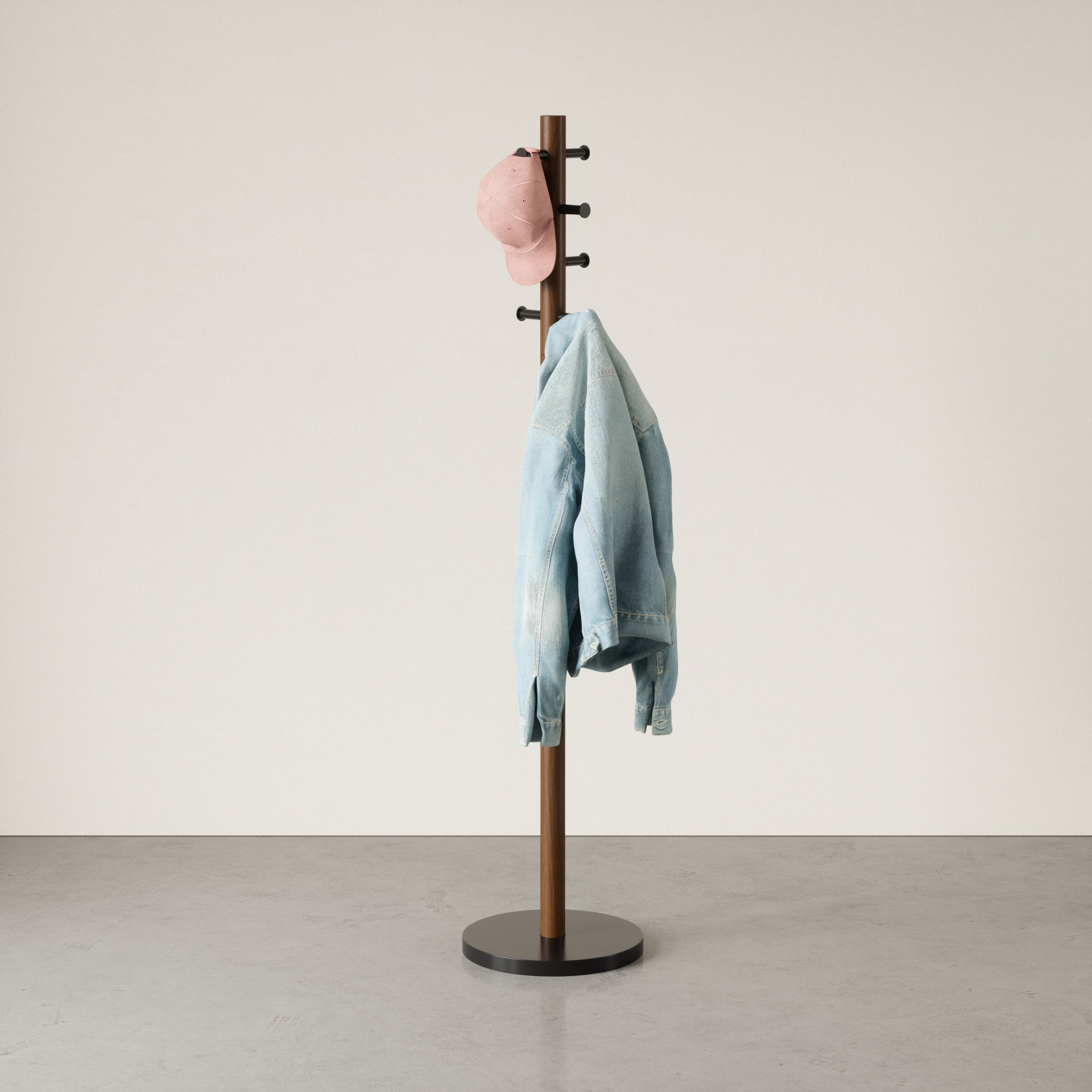 Stylish Wooden Wall Mounted Coat Rack with 5 Hooks - Perfect for Entryway, Bedroom & Mudroom Organization | Space-Saving Home Decor
