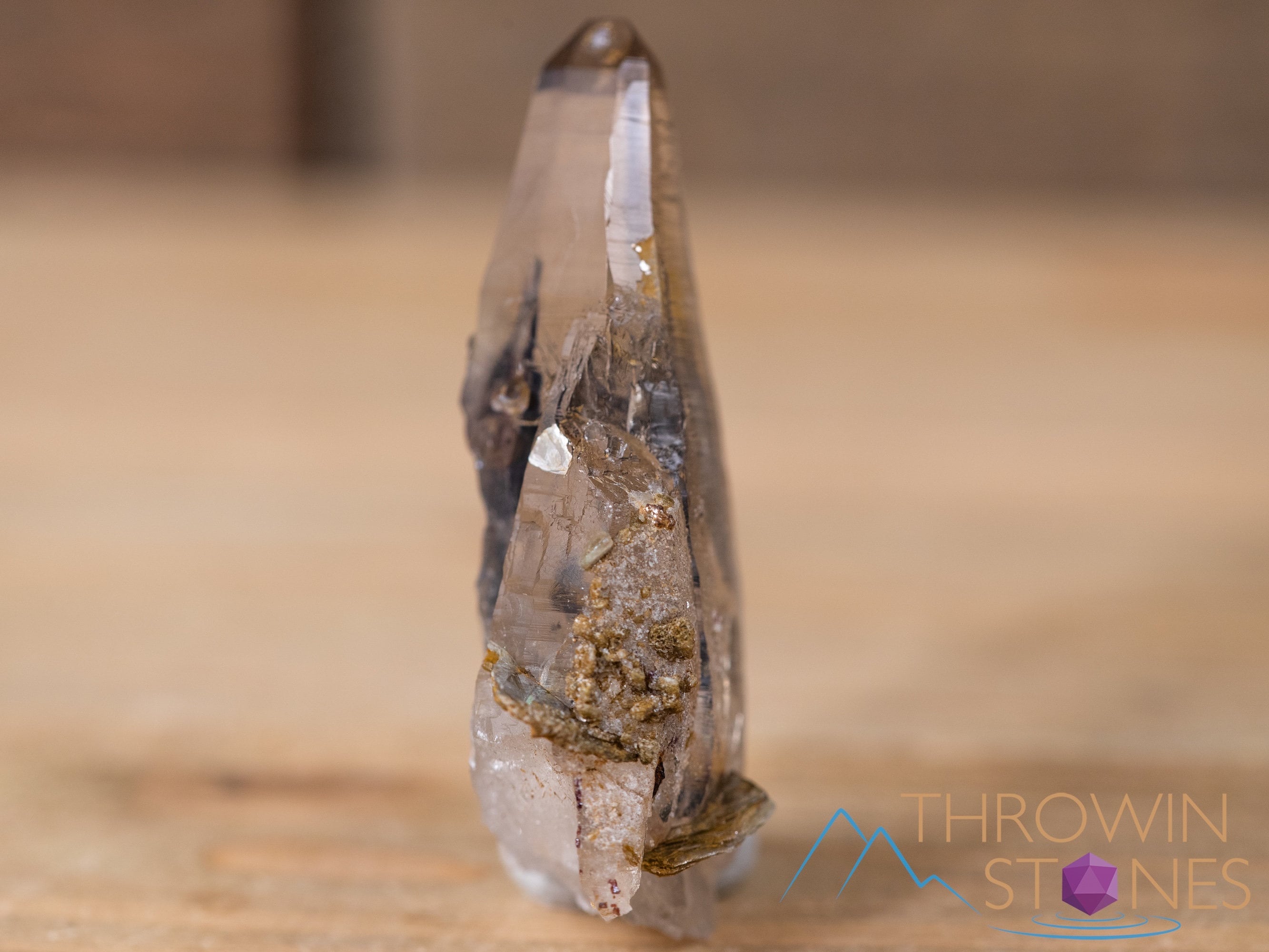 Natural Hiddenite Quartz Raw Crystal with Mica from Tessin - Healing Stone for Home Decor, Housewarming Gift & Spiritual Energy - Perfect for Meditation, Feng Shui & Crystal Collections