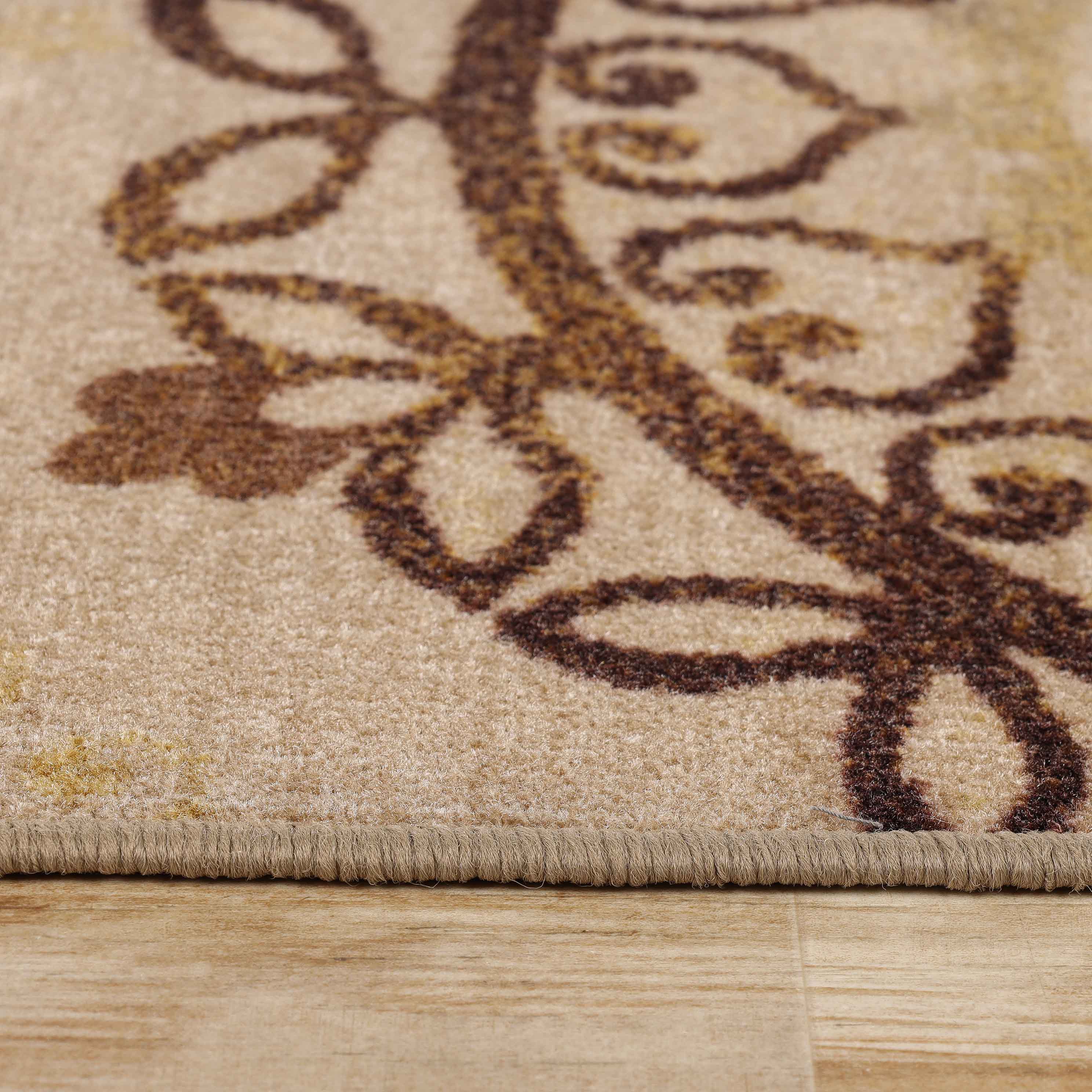 Liena Medallion Non-Slip Washable Indoor Area Rug - Soft Anti-Skid Living Room Carpet, Bedroom Runner for Home Decor (5x8 ft) | Perfect for Hallways, Entryways & Cozy Spaces
