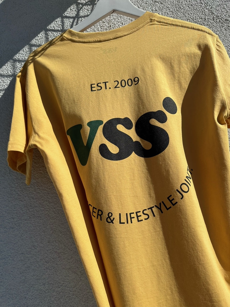 VSS Soccer & Lifestyle T-Shirt - Mustard Yellow | Comfortable Cotton Tee for Casual Wear, Sports & Street Style