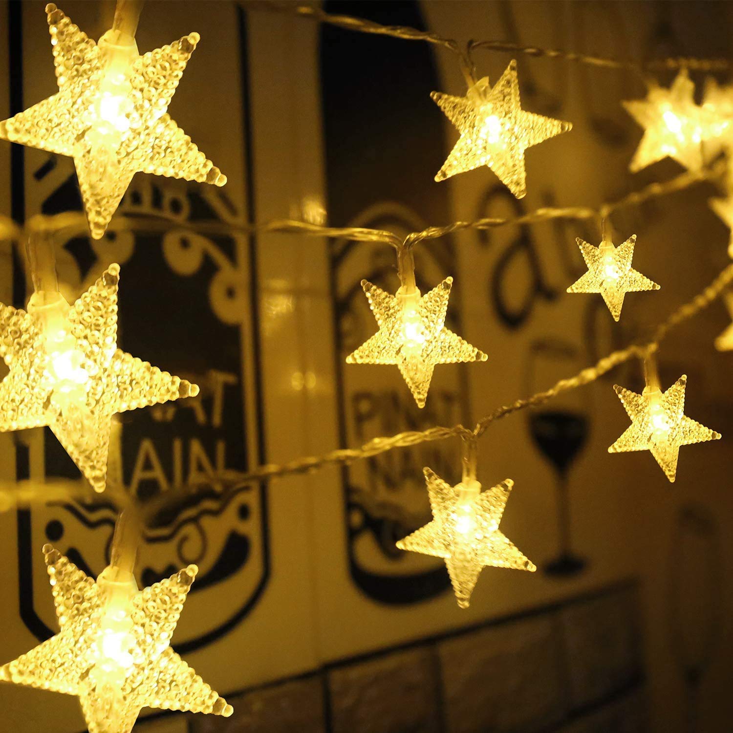 SRK Star String Lights - 100 LED 33 Ft Fairy Lights with 8 Lighting Modes, Waterproof Plug-in Twinkle Lights for Outdoor & Indoor Decor - Perfect for Weddings, Christmas Trees, New Year Parties, Garden, Bedroom & Home Decoration