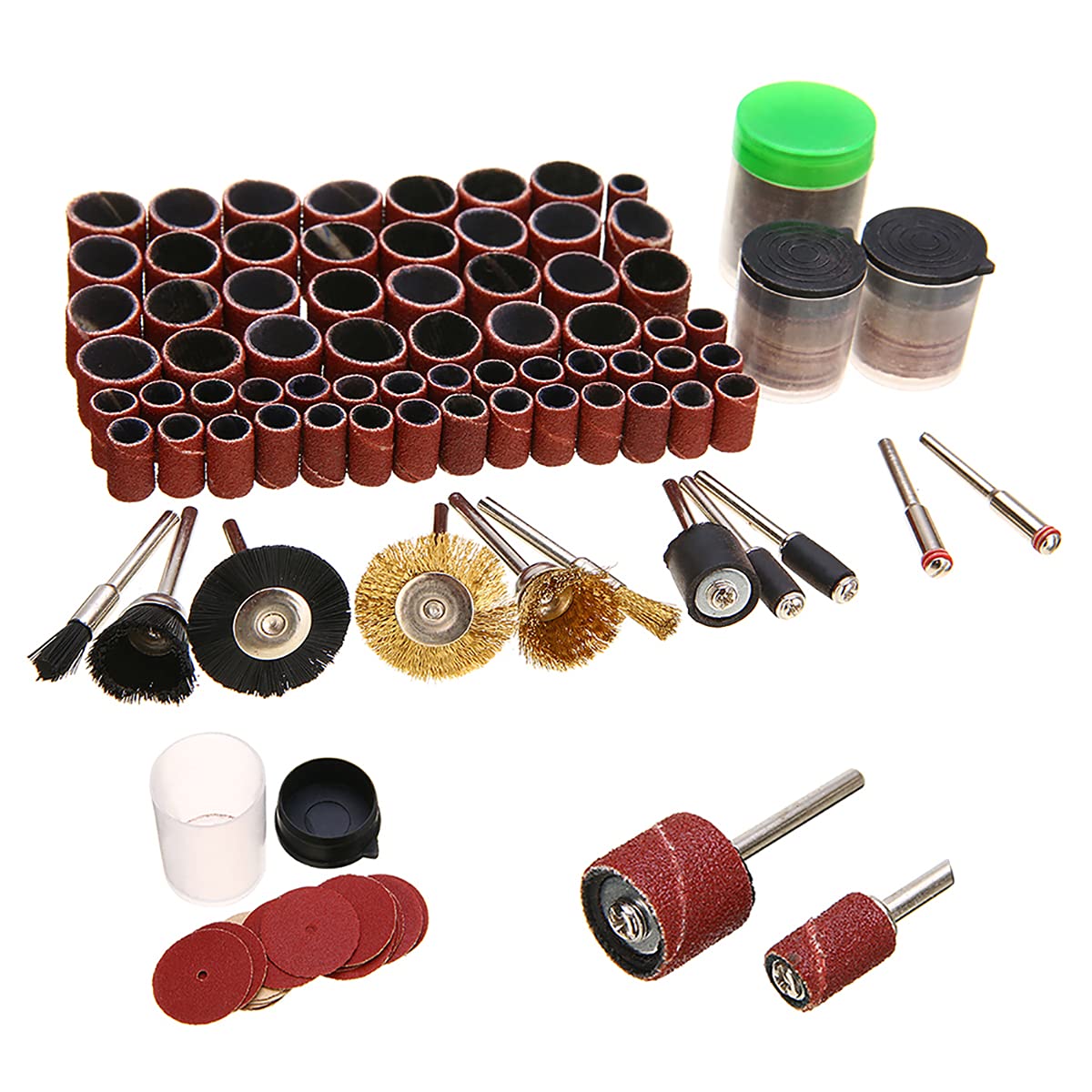 150PCS Rotary Tool Accessories Kit - Sanding Drums, Polishing Wheels & Cutting Discs for Drilling, Grinding, Polishing | Compatible with Dremel & Electric Grinders | Perfect for DIY, Woodworking, Metalworking & Jewelry Making