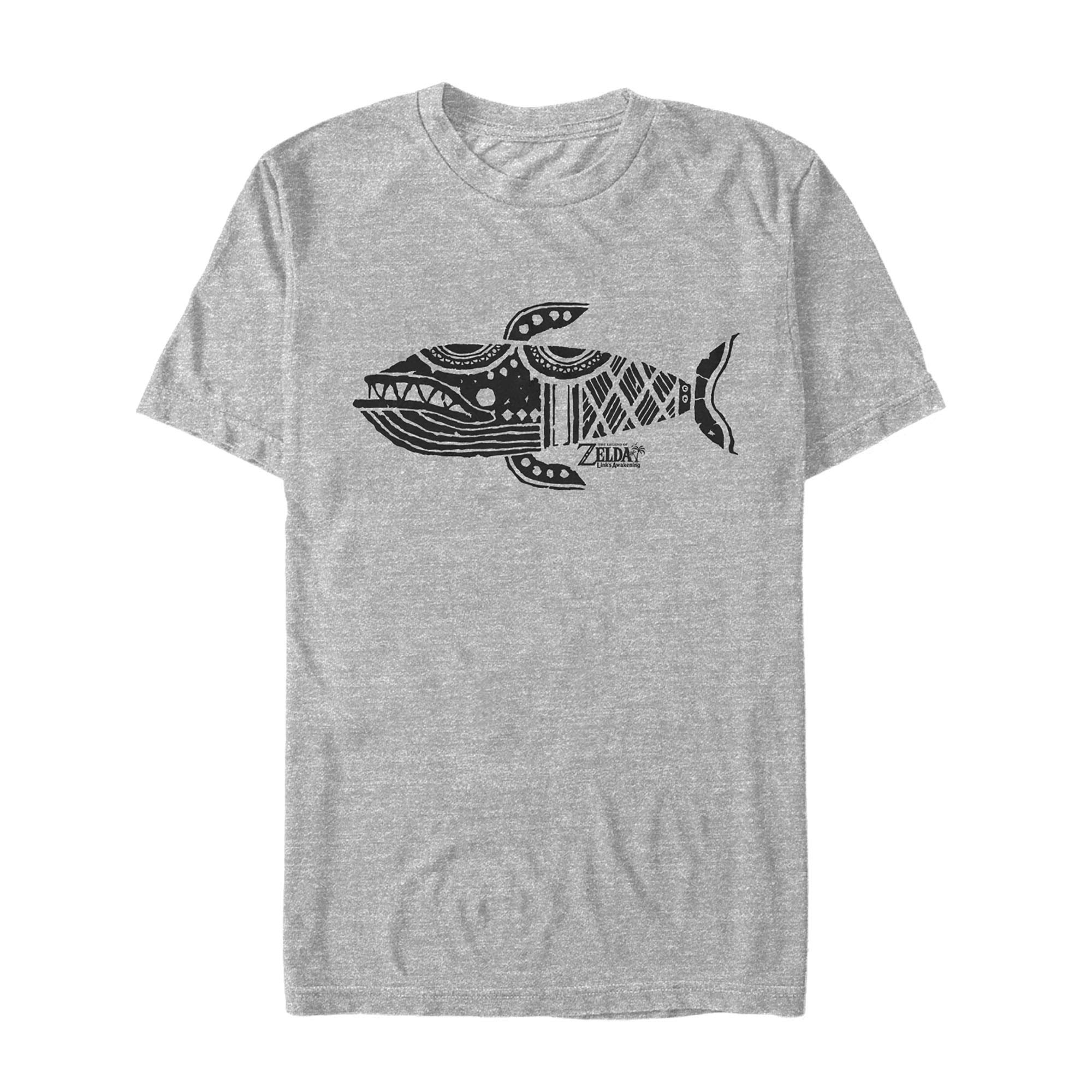 Men's Nintendo Legend of Zelda Link's Awakening Whale Hieroglyphic Graphic T-Shirt - Casual Gaming Tee for Fans & Collectors