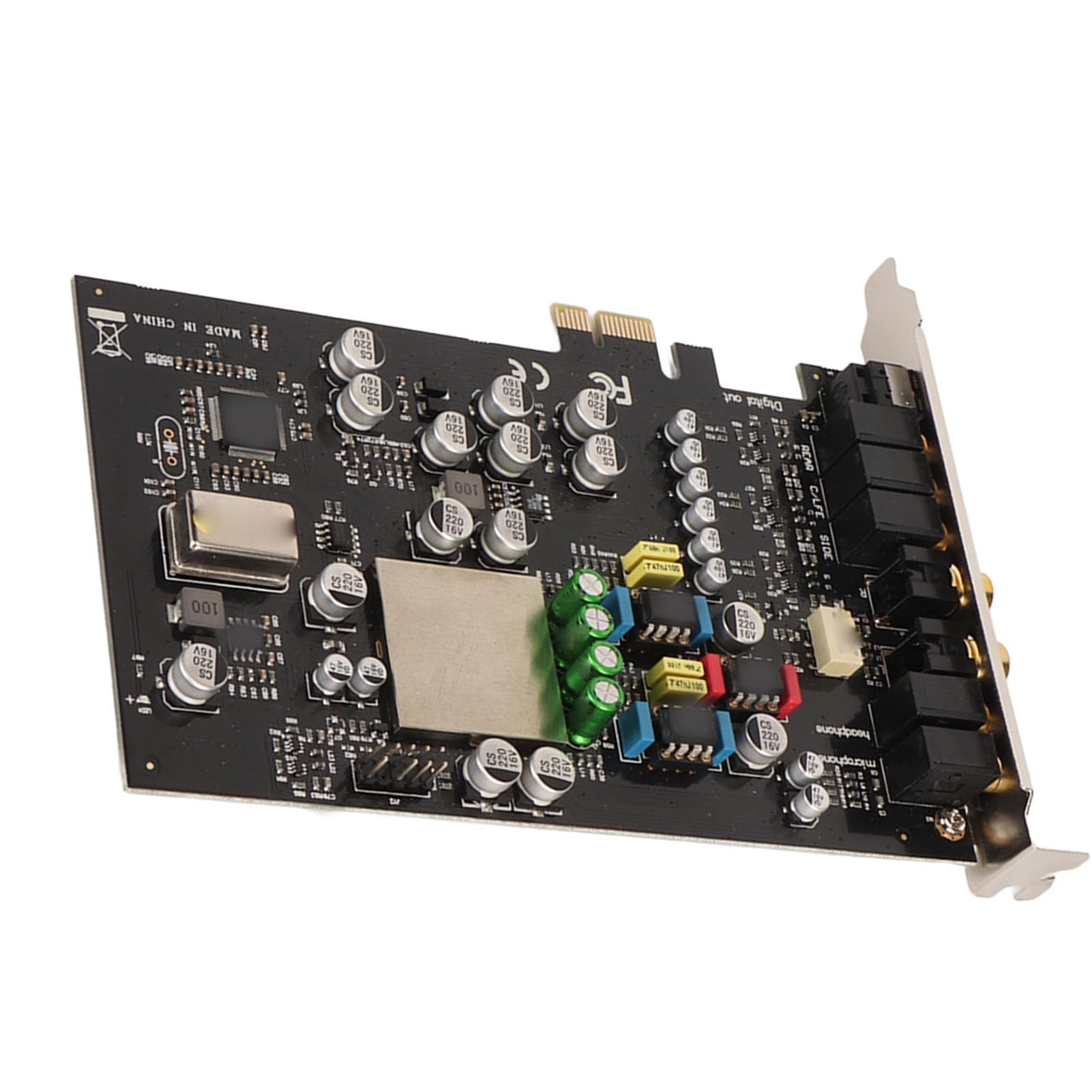 Professional 7.1 Channel PCIe Sound Card with Multiple Interfaces - High-Quality Audio for PC Gaming, Music Production & Home Theater Systems | Perfect for 3D Games, Streaming & Audio Editing