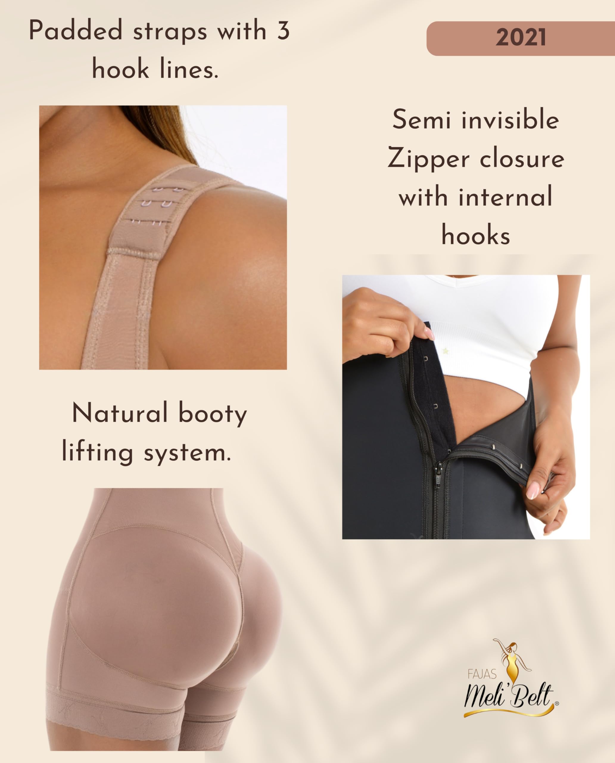 Melibelt 2021 Colombian Shapewear for Women - High Compression Waist Trainer & Body Shaper - Slimming Fajas Reductoras for Tummy Control - Perfect for Postpartum, Workouts & Special Occasions