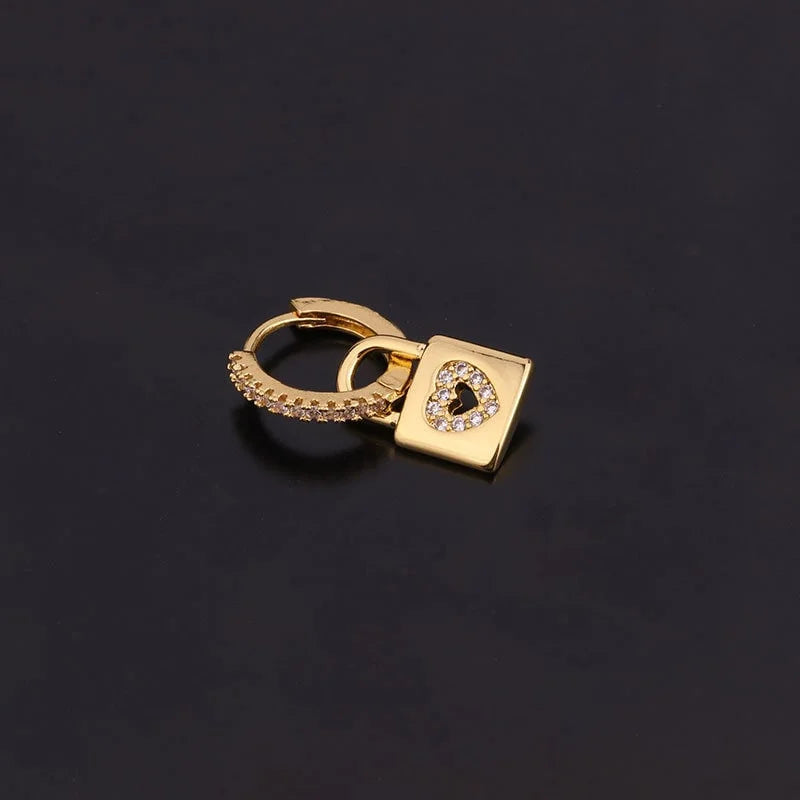 18K Gold Hoop Earrings for Women - Elegant Dangle Huggie Earrings with Boho Style | Perfect for Everyday Wear, Parties & Gifts | HSPJ266