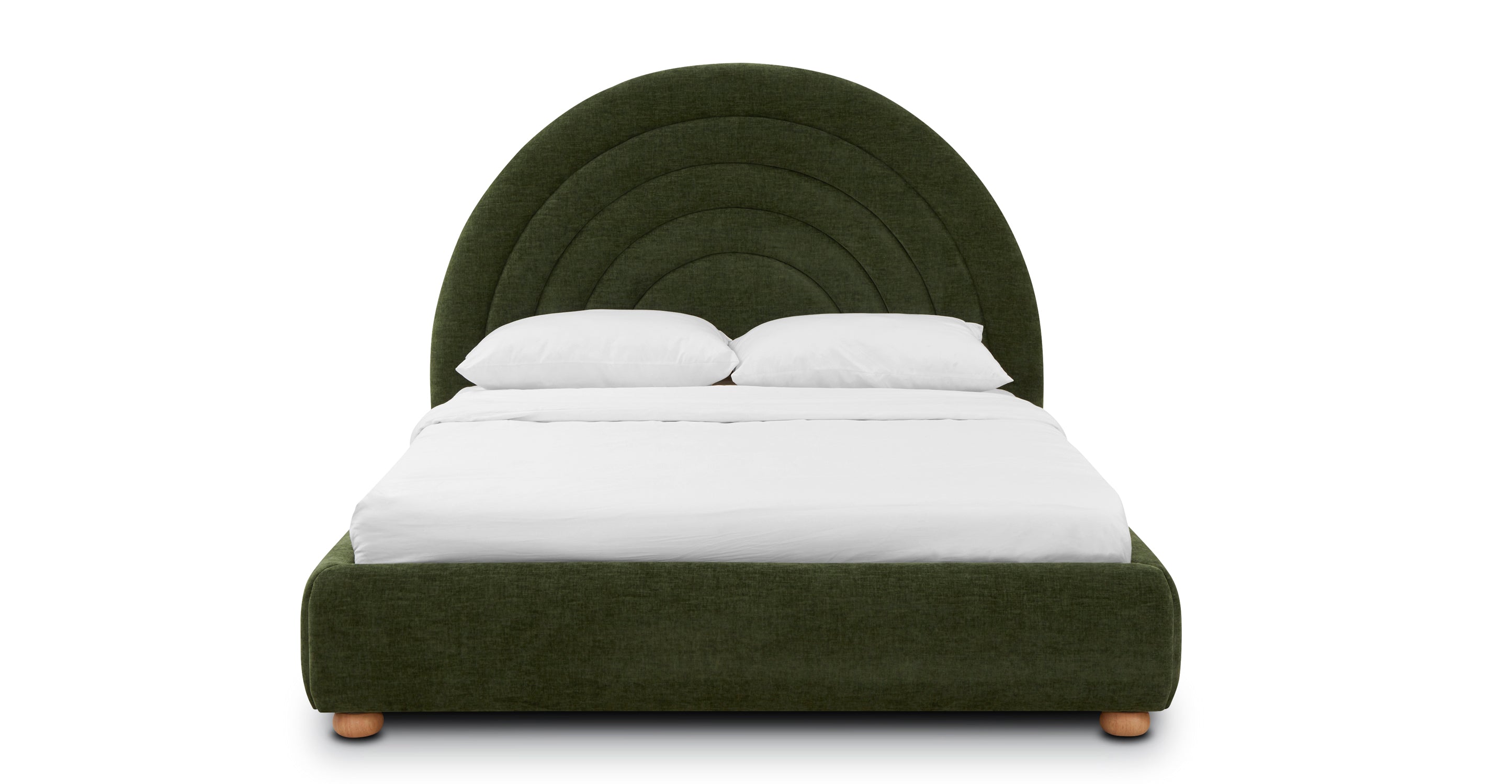 Juno Bed - Premium Queen Size Bed Frame with Upholstered Headboard, Sturdy Metal Legs & Easy Assembly - Perfect for Modern Bedrooms, Guest Rooms & Apartments