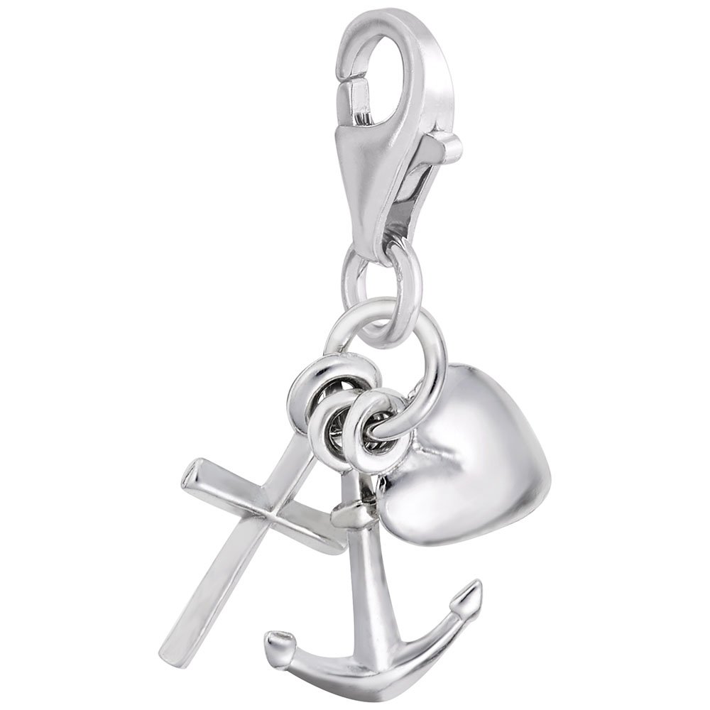 Faith Hope Charity Charm Pendant with Lobster Claw Clasp - Silver Plated Inspirational Jewelry for Bracelets & Necklaces - Perfect for Gifts, Daily Wear & Spiritual Motivation