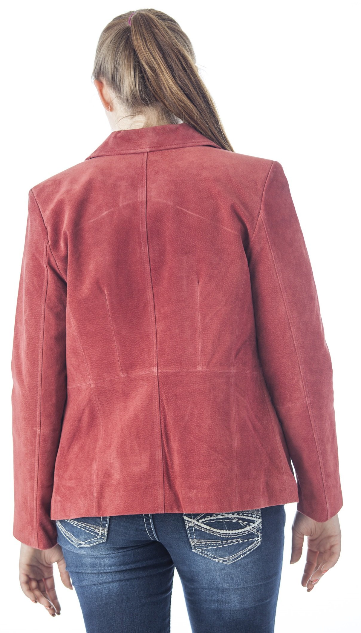 REED Women's Genuine Suede Leather Jacket - Stylish Fashion Outerwear for Fall & Winter | Perfect for Casual Outings, Office Wear & Date Nights