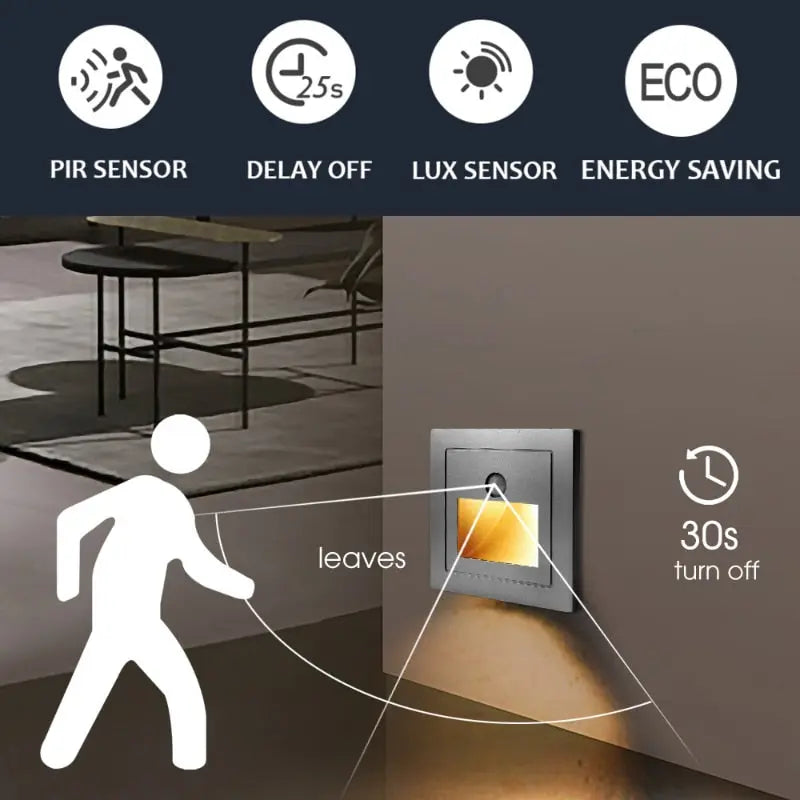 Energy-Efficient LED Recessed Lights for Staircase - Dimmable Downlight Fixtures for Home, Hallway & Indoor Lighting (6 Pack) - Perfect for Stairwells, Basements and Modern Interior Design