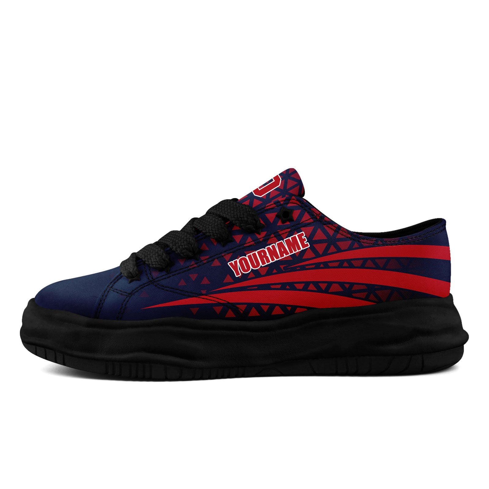 Custom Blue & White Massachusetts Themed Personalized Sneakers - Handmade Casual Shoes for Men & Women (Style FN038 D023003 26) - Perfect for College Pride, Sports Events & Everyday Wear