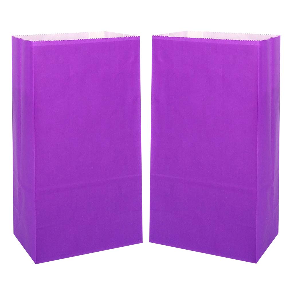 KEYYOOMY 24-Pack Colorful Small Paper Bags - 9.4 x 5.1 x 3.1 Inch Rainbow Party Favor Bags, Goodie Bags & Lunch Bags for Birthday Parties, Baby Showers, Wedding Favors & School Events