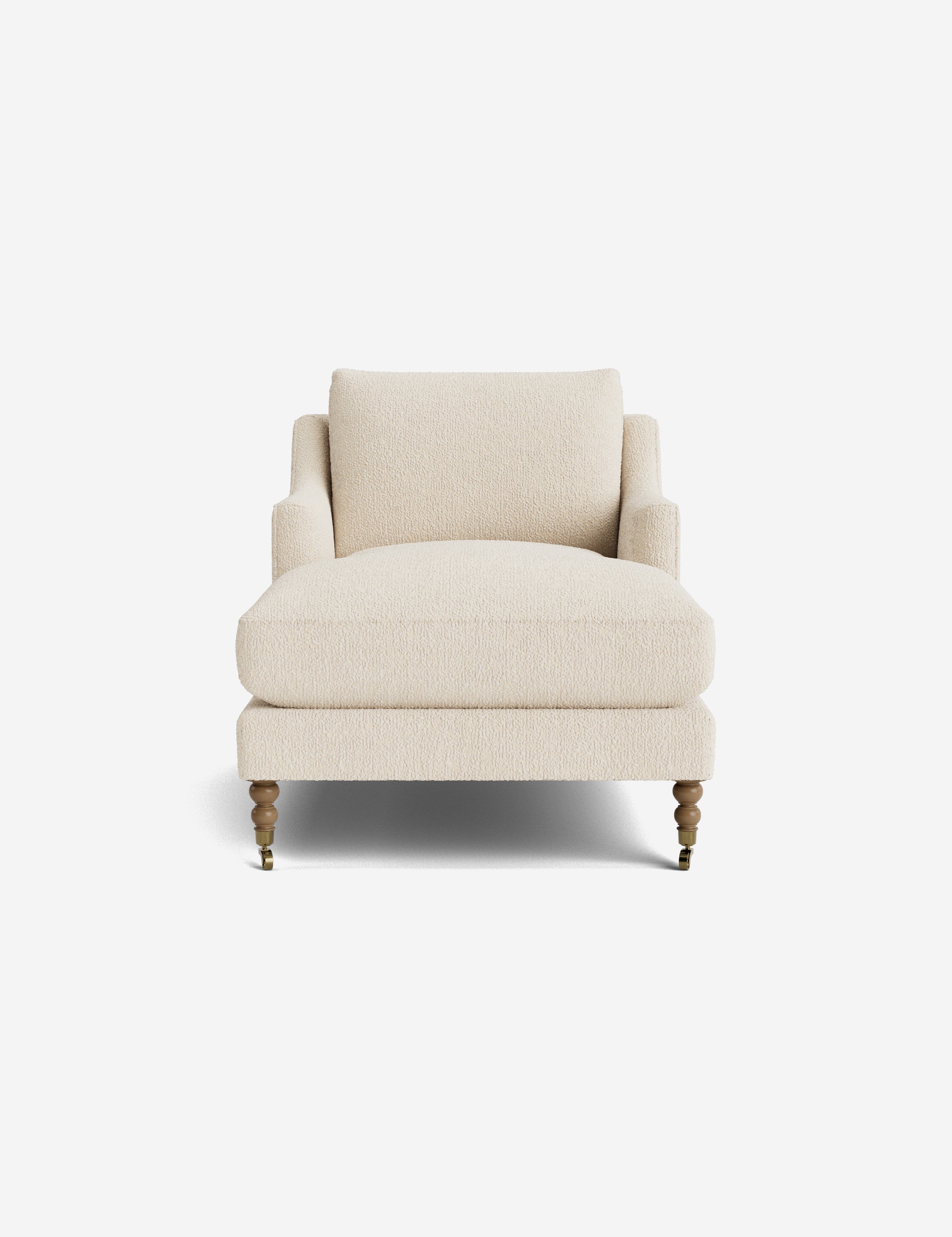 Fabienne Chaise Lounge Chair - Modern Accent Chair for Living Room, Bedroom & Office - Stylish Upholstered Armchair with Wooden Legs - Perfect for Relaxing, Reading & Decorating