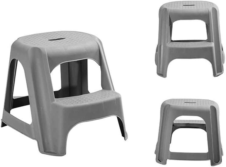 Non-Slip Step Stool for Home, Car Washing, Kids & Adults - Multi-Purpose Ladder Stool with Anti-Slip Surface (Gray) - Perfect for Bathroom, Kitchen, Garage & DIY Projects
