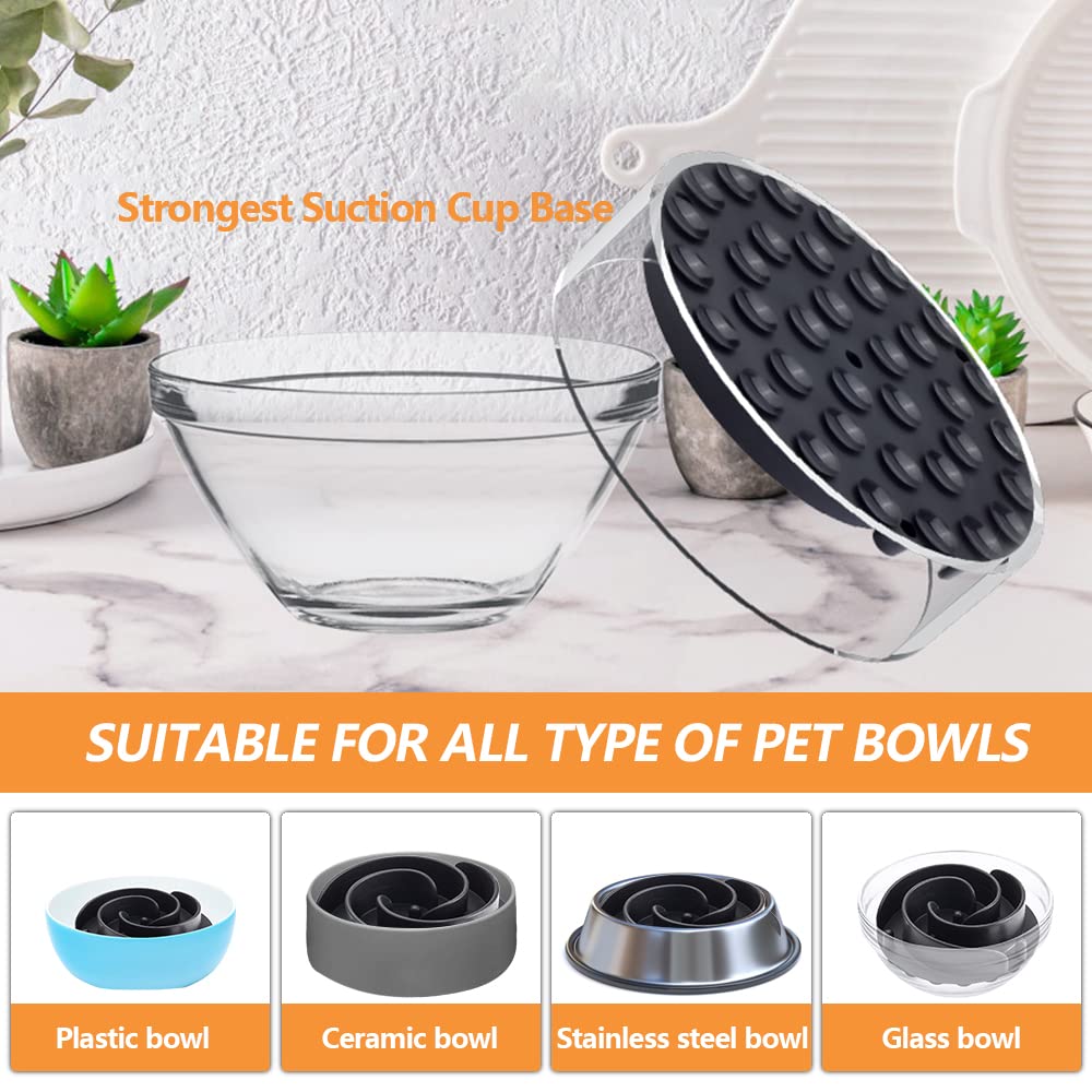 Slow Feeder Dog Bowls Insert - Soft Silicone Anti-Choking Dog Food Bowl for Small, Medium & Large Breeds - Fits Regular & Elevated Dog Bowls - Perfect for Fast Eaters & Digestion Aid - Use for Mealtime, Training & Portion Control