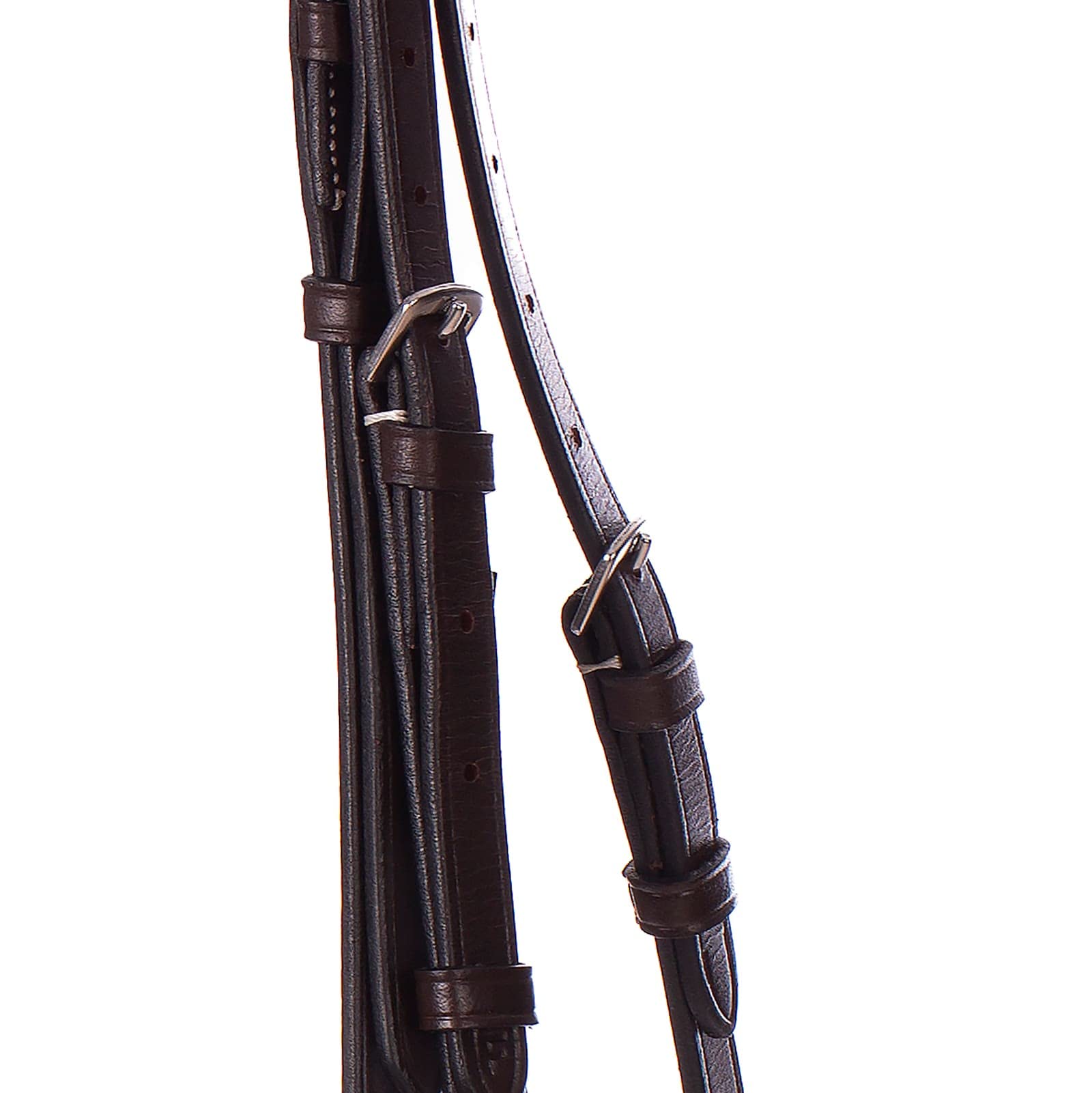 Equinavia Saga Adjustable Padded Hunter Bridle with Fancy Stitching - Premium Leather Horse Bridle with Reins for English Riding, Show Jumping & Dressage