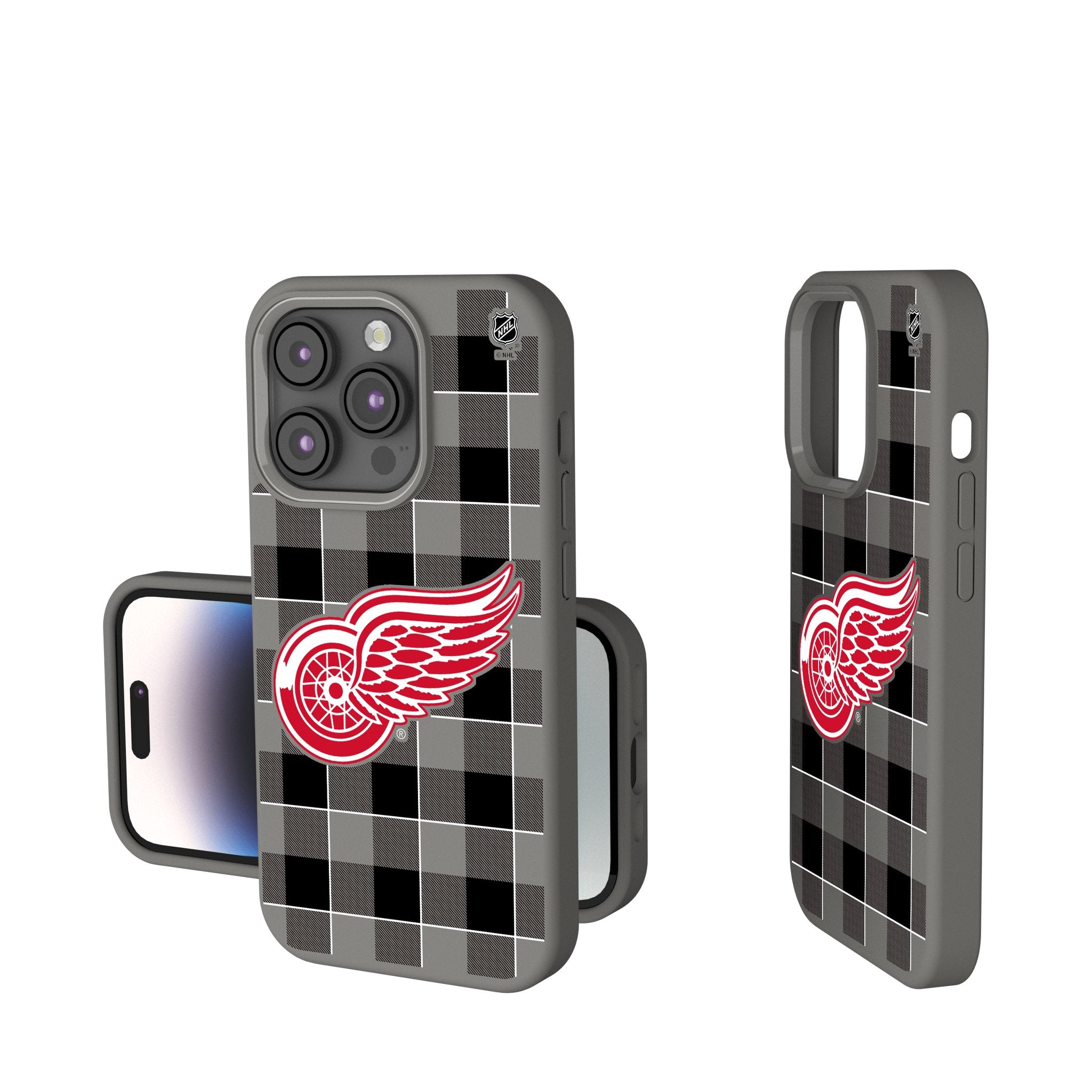 Detroit Red Wings Plaid Soft Touch Phone Case - Protective Cover for iPhone & Samsung - Perfect for Hockey Fans & Game Day