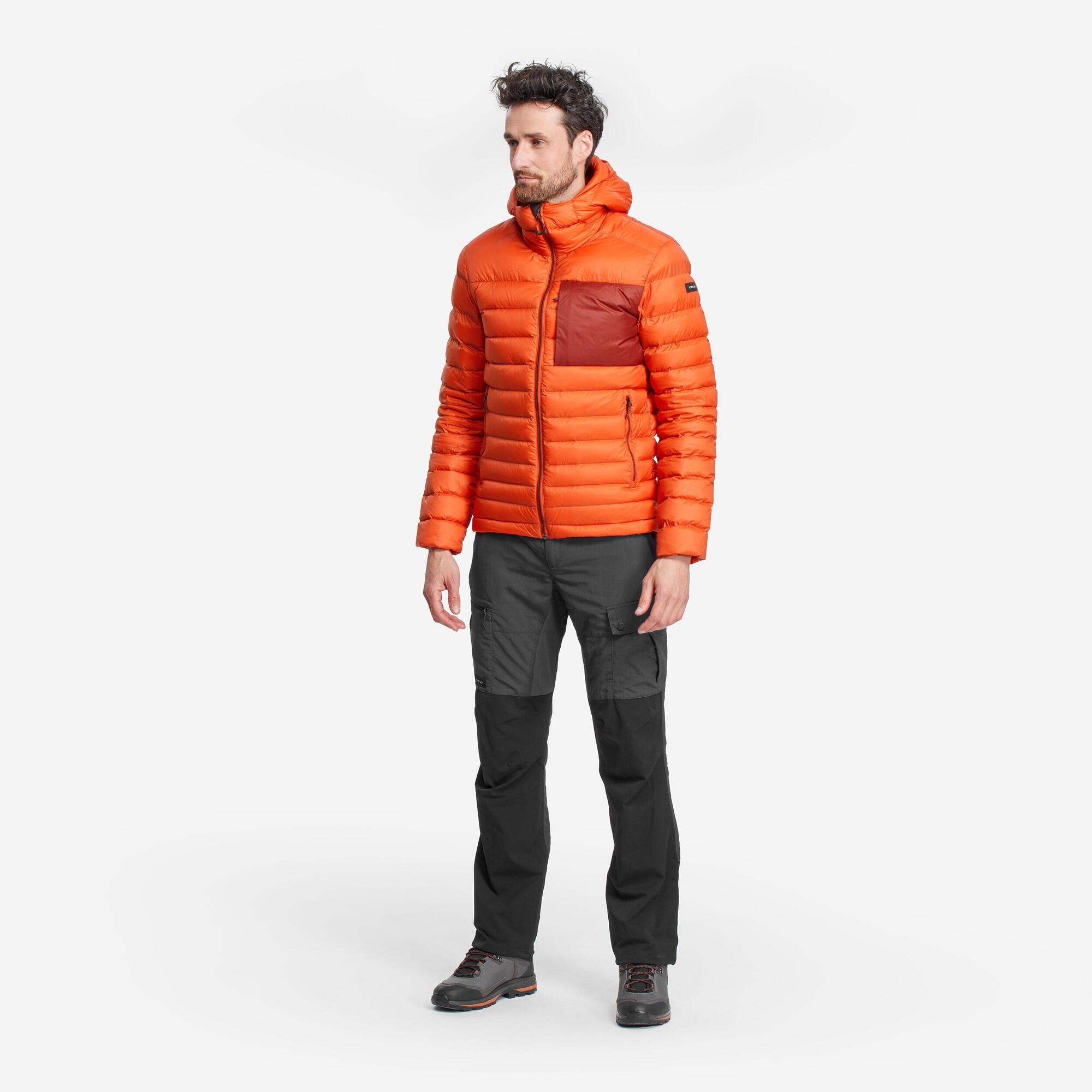 Forclaz MT500 Men's Padded Hooded Jacket for Mountain & Backpacking - Warm to 14°F - Ideal for Hiking, Camping & Outdoor Adventures